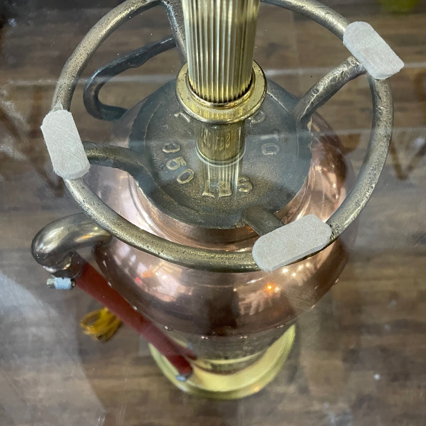Copper & Brass Fire Extinguisher Floor Lamp Vintage