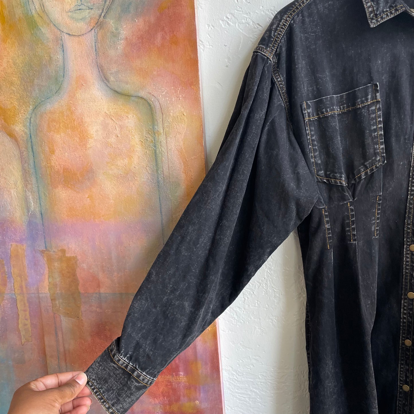 Free People Alpha Denim Mini Dress | Medium