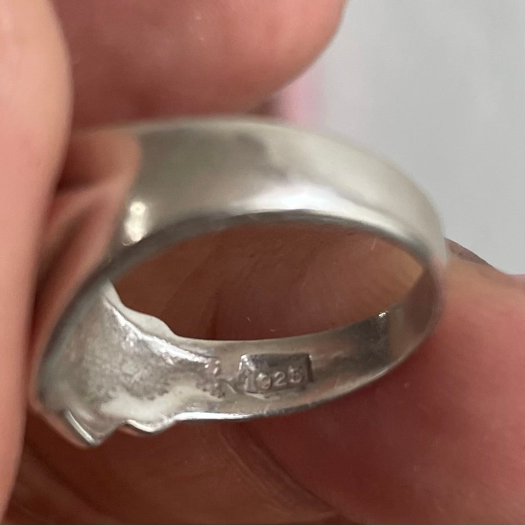 1980s Sterling Silver Ring | Size 7.5