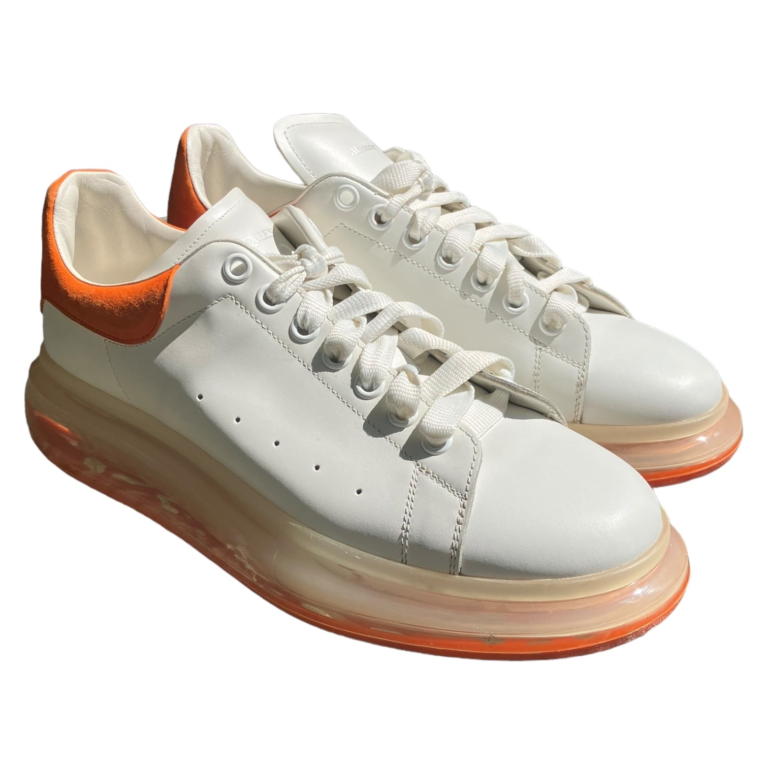 Alexander McQueen Men s Oversized Clear Sole Sneaker White eu 45 us 11.5