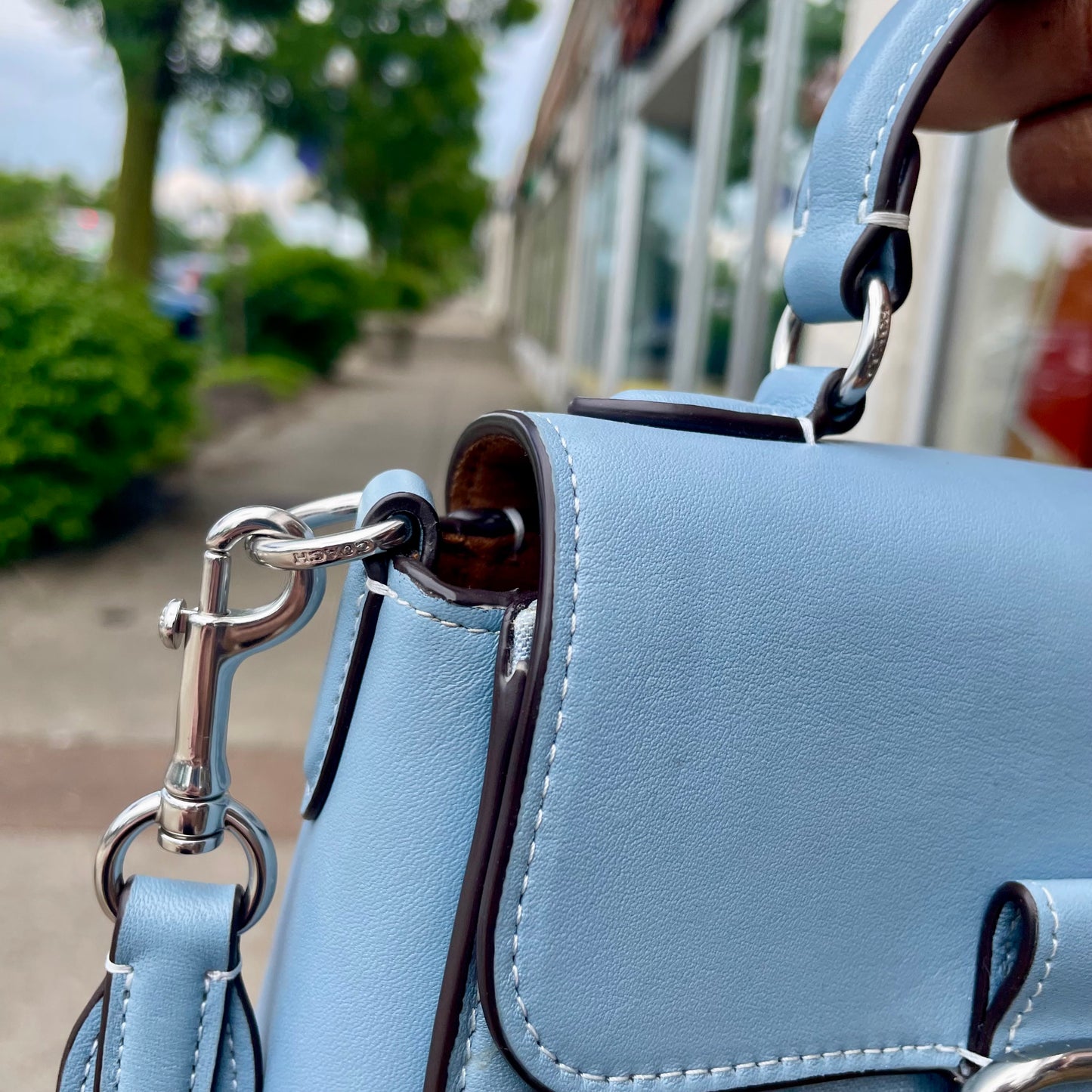 Coach Morgan Top Handle Satchel In Signature Chambray
