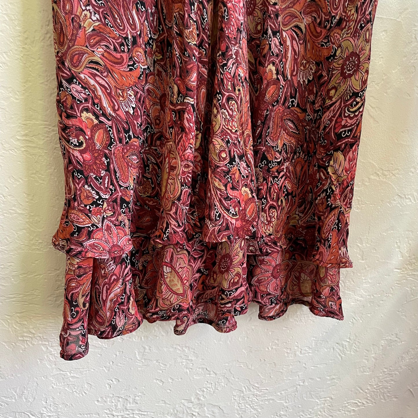 Paisley Two Tier Mini Skirt | Medium