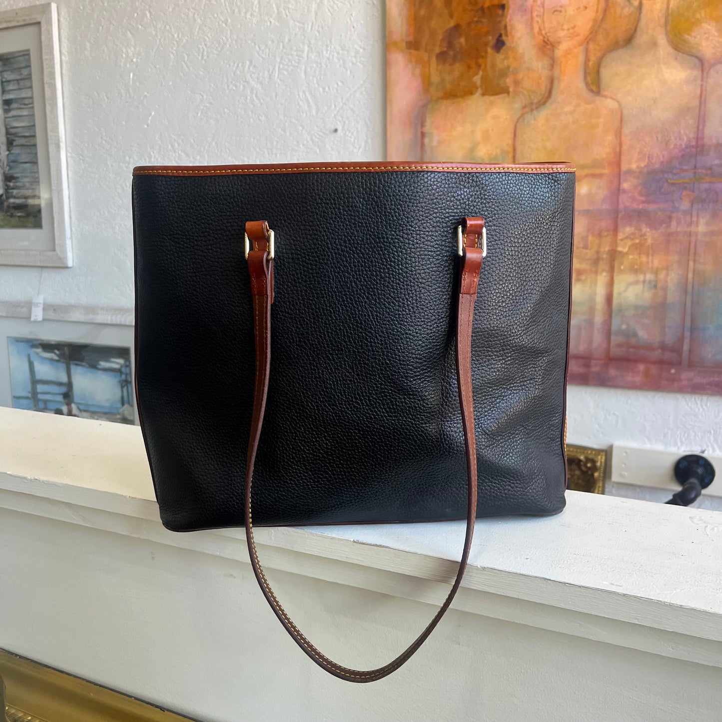 Dooney & Burke Black Pebble Shoulder Bag