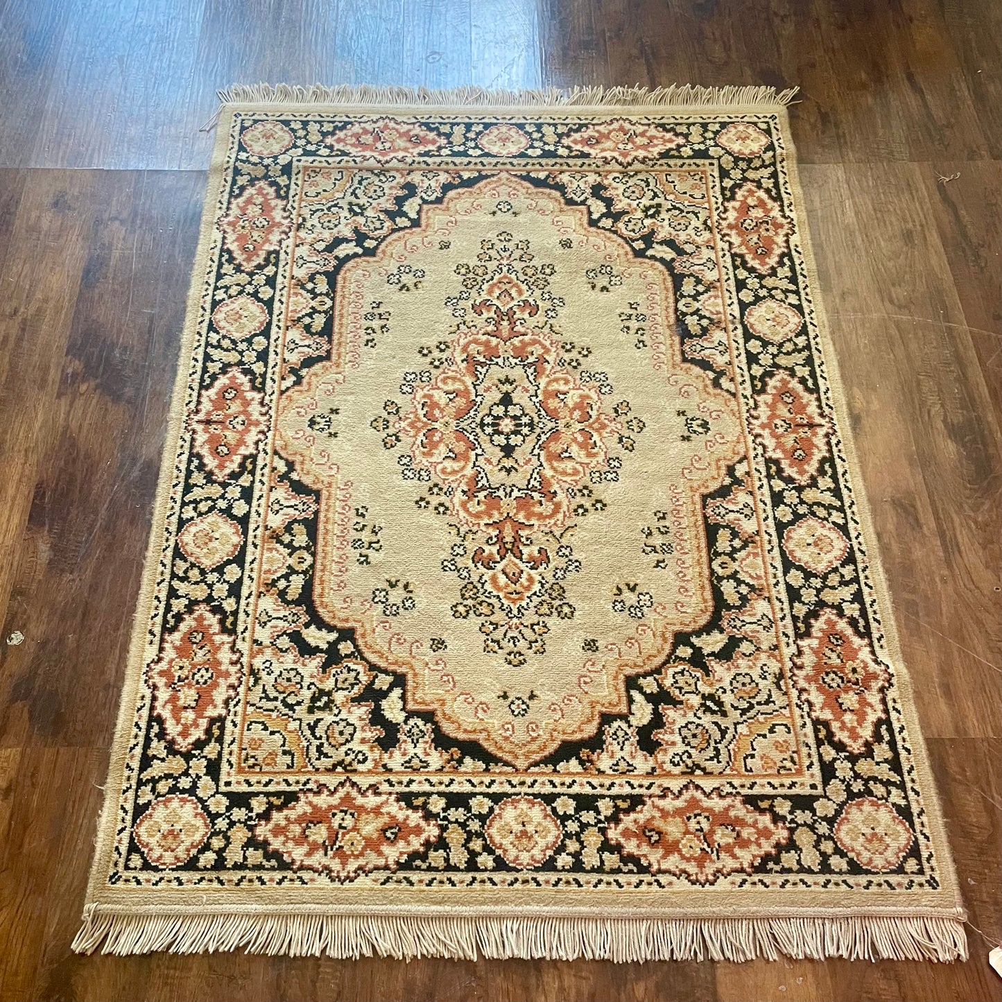 Kerman Oriental Style Tan Rug 4x6