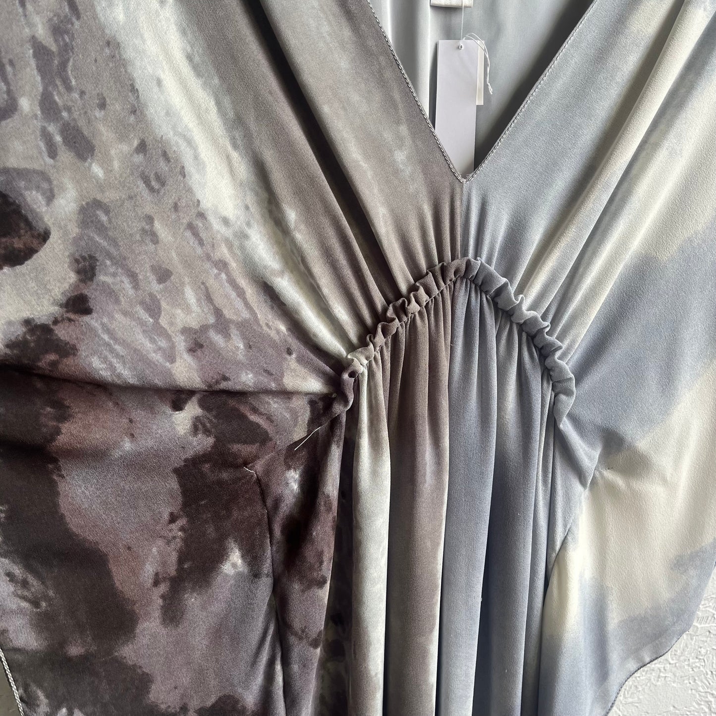 Grey Tie-Dye Kaftan Dress | XL