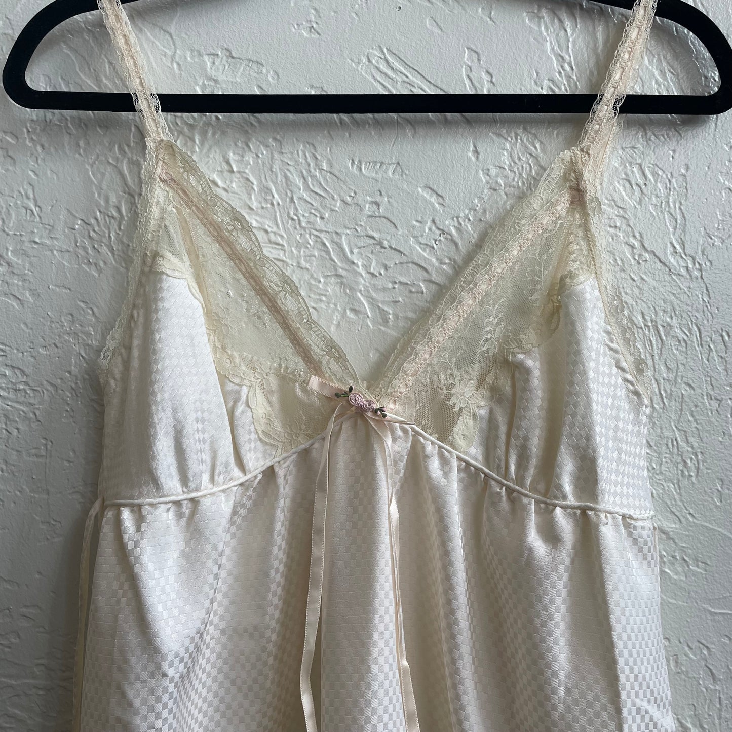 Miss Dior Satin & Lace Nightgown 1970s