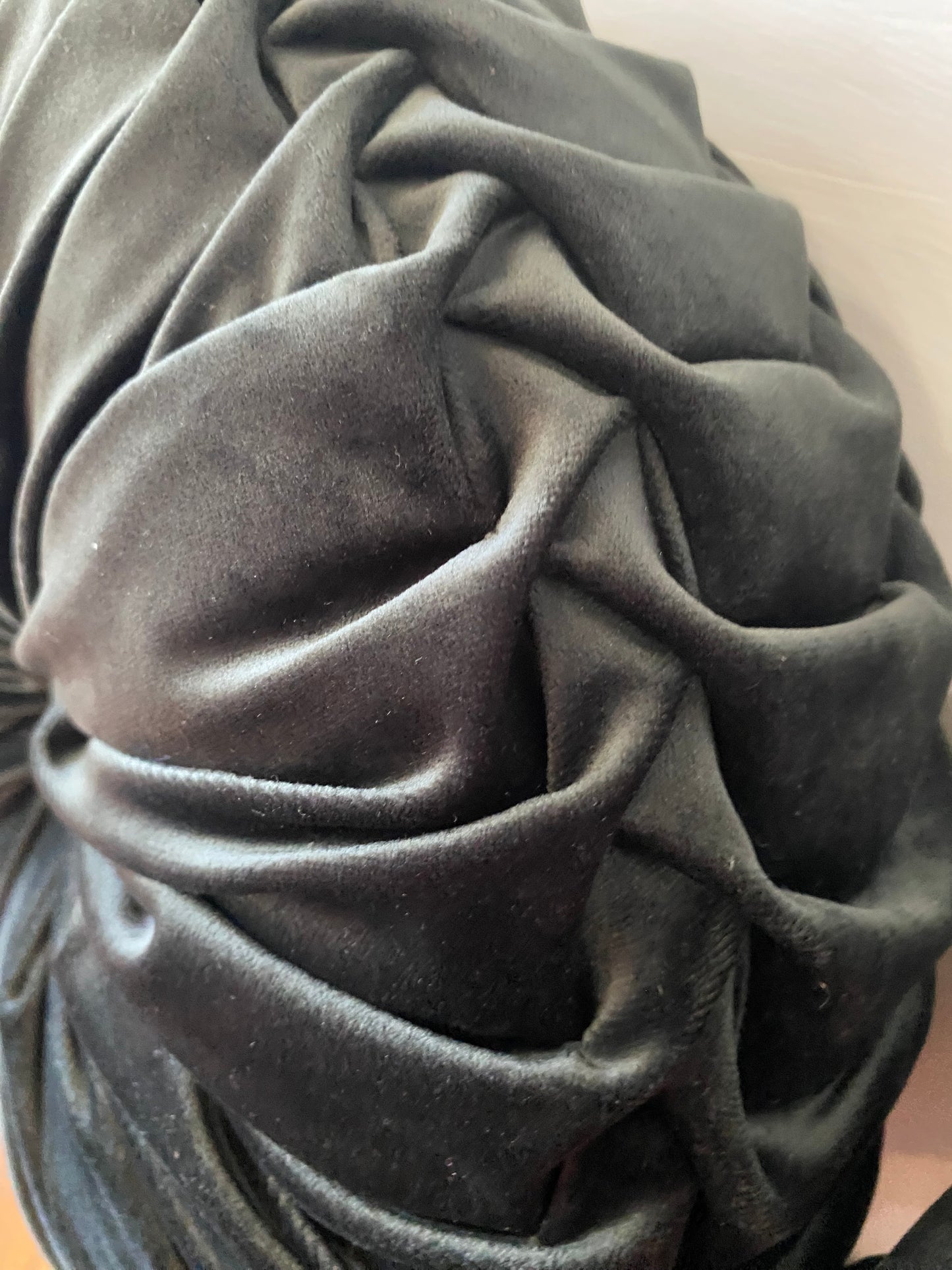 13” Black Velvet Throw Pillows Set of 2