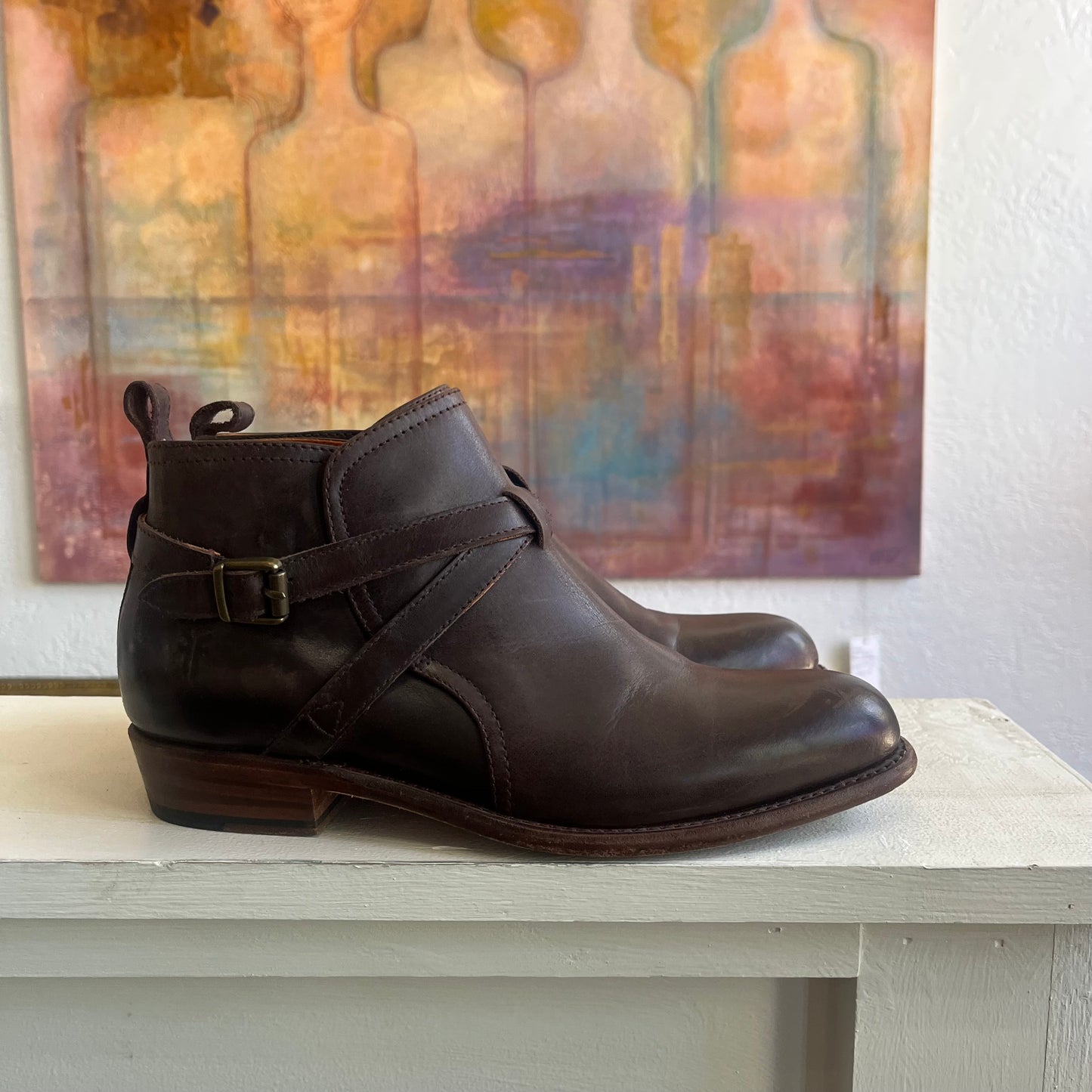 Frye Dorado Jodphur Leather Booties in Chocolate | 9M
