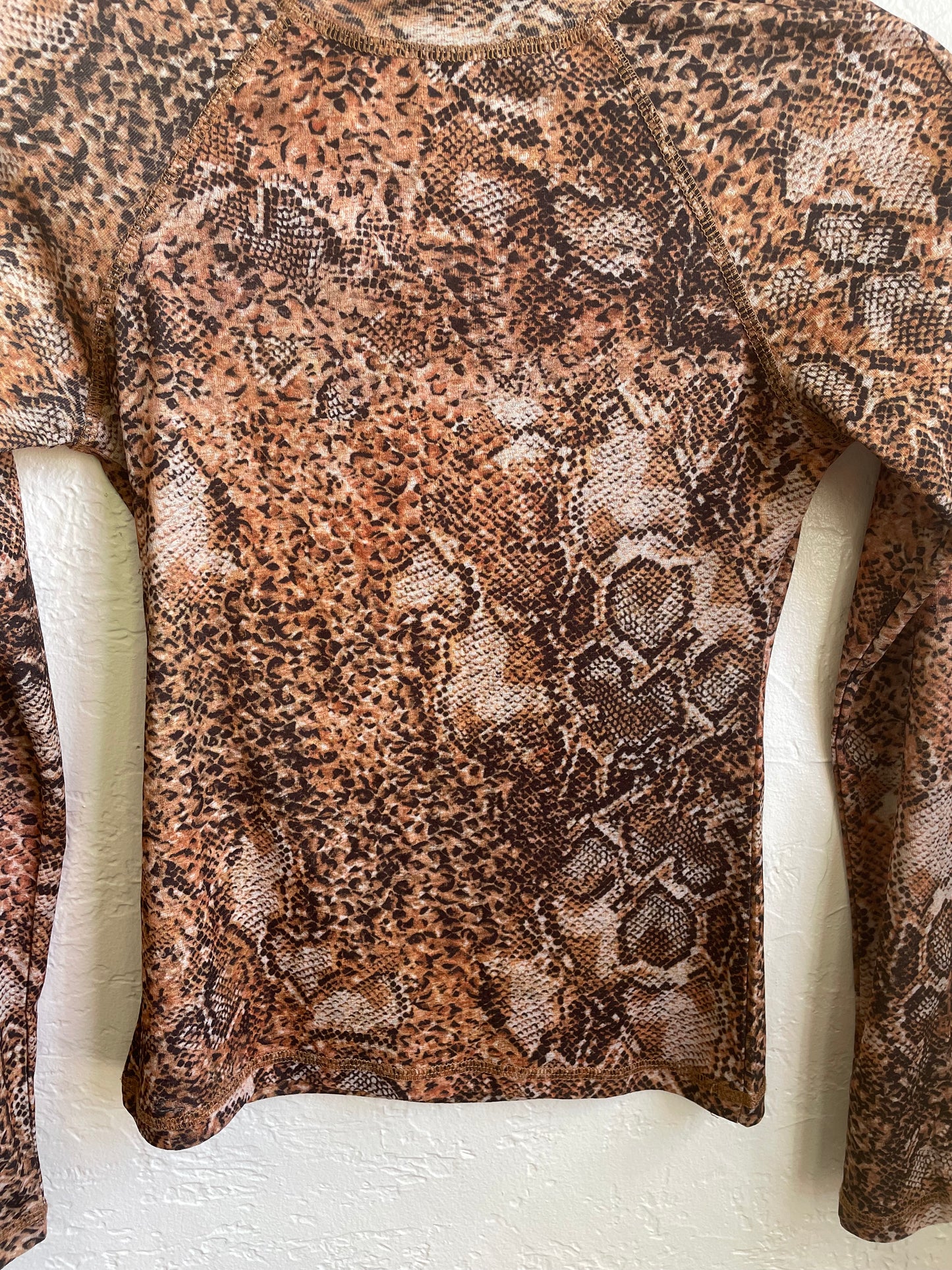 Snake Print Long Sleeve Shirt | Medium