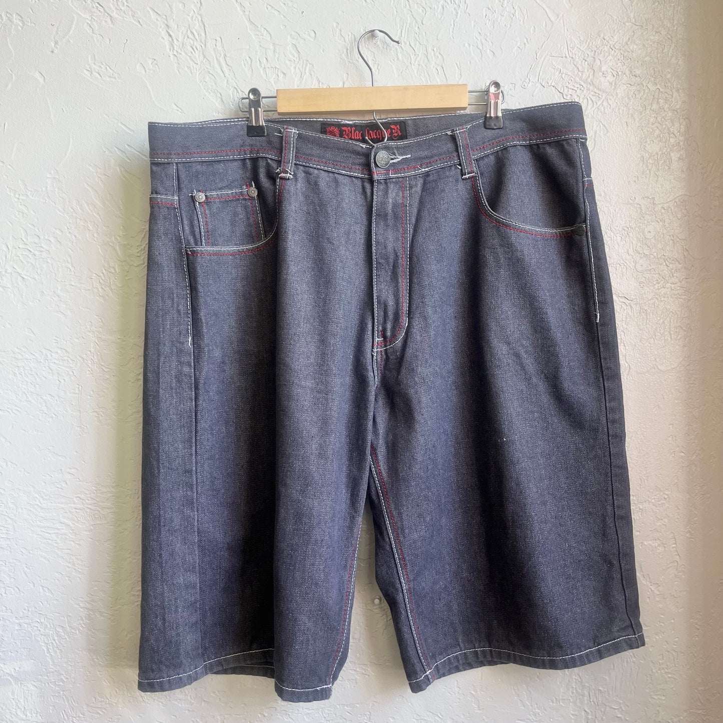 Blac Lacque Grey & Red stitching Jorts Shorts | 34