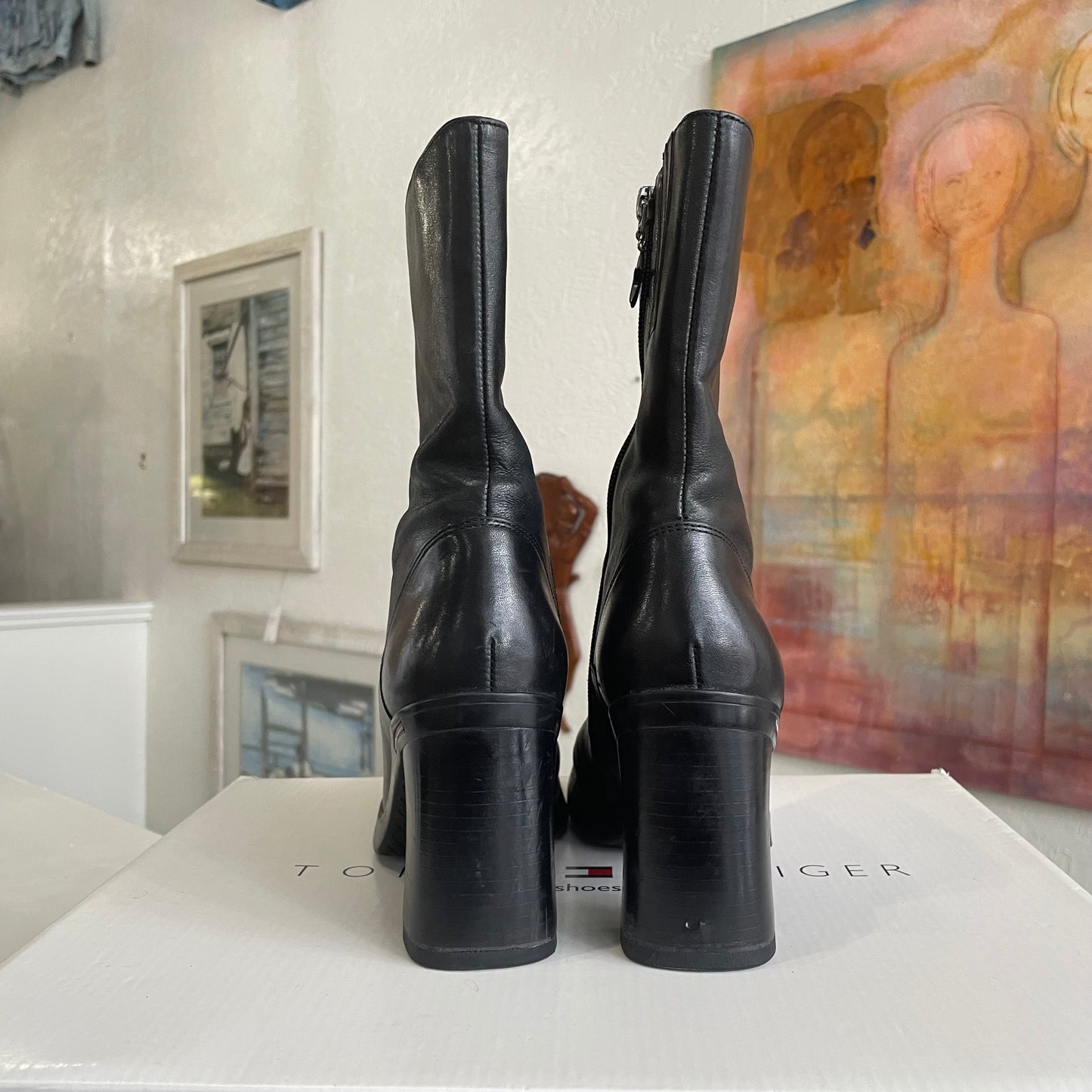 Tommy Hilfiger Y2K Leather Lexi Boots | Women's 7.5