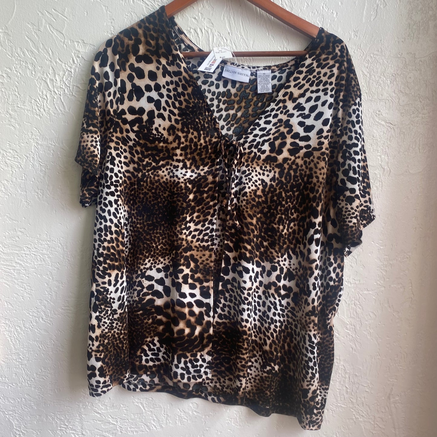 Y2K Cheetah Print Blouse| 1X