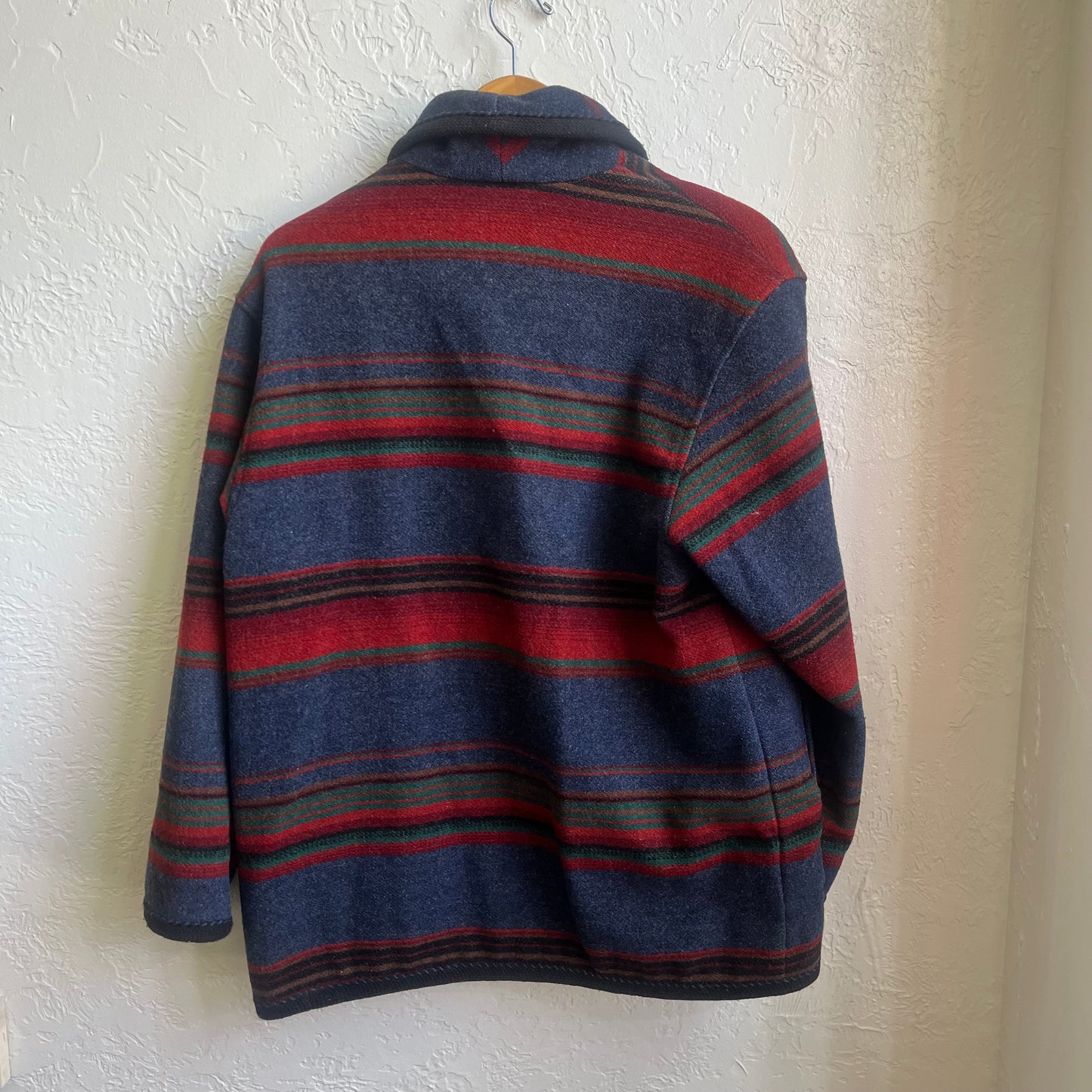 Vintage Woolrich 3 Button Coat Jacket Aztec Southwestern Stripe | Medium