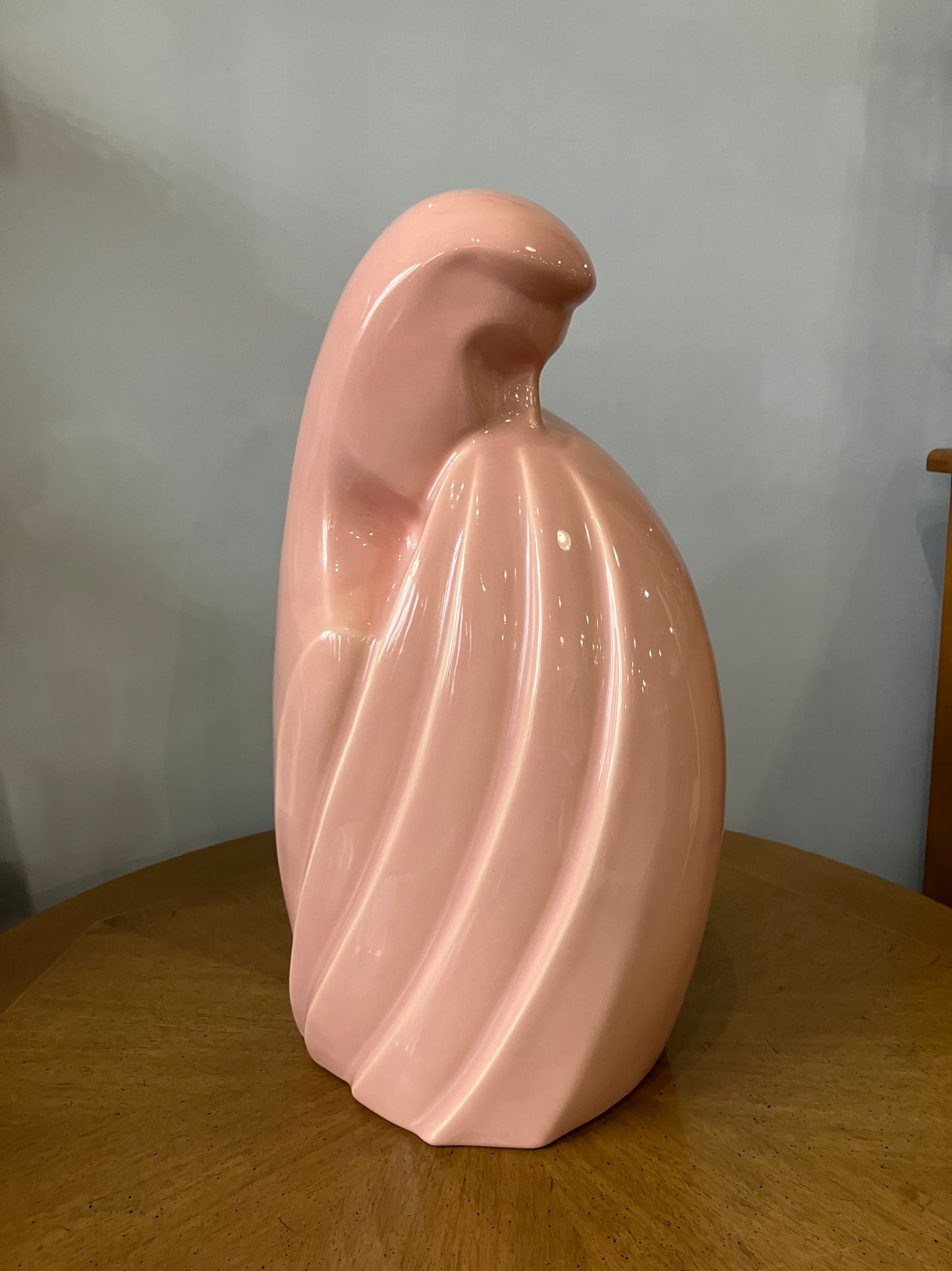 Haeger Pottery Lovers Embrace 6051 Statue Art Deco Large 18” Pink Vintage