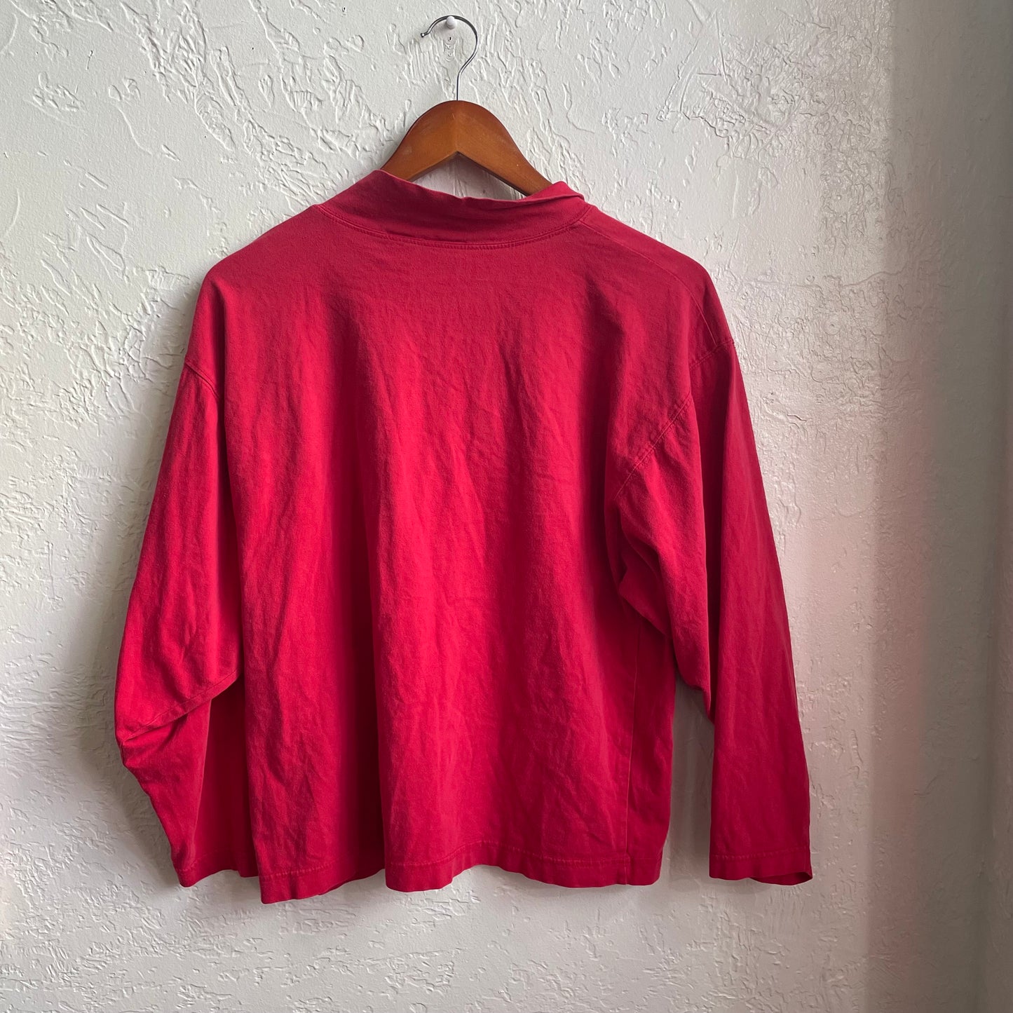 Red Vintage Button Up Sweater | Medium
