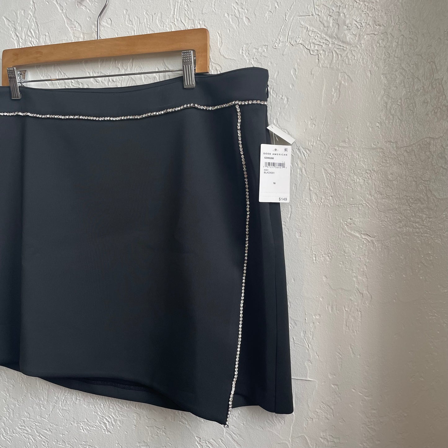 Good American Women's Embellished Scuba Mini Skirt | Size 16