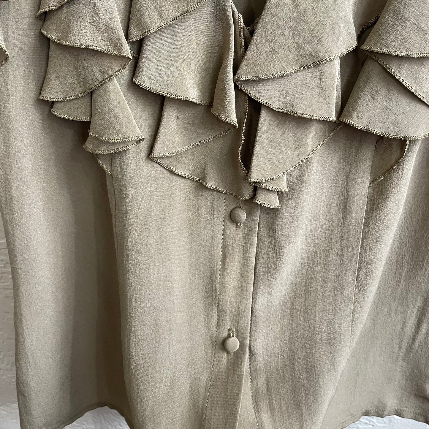 Silk Ruffle Blouse Carole Little | Small