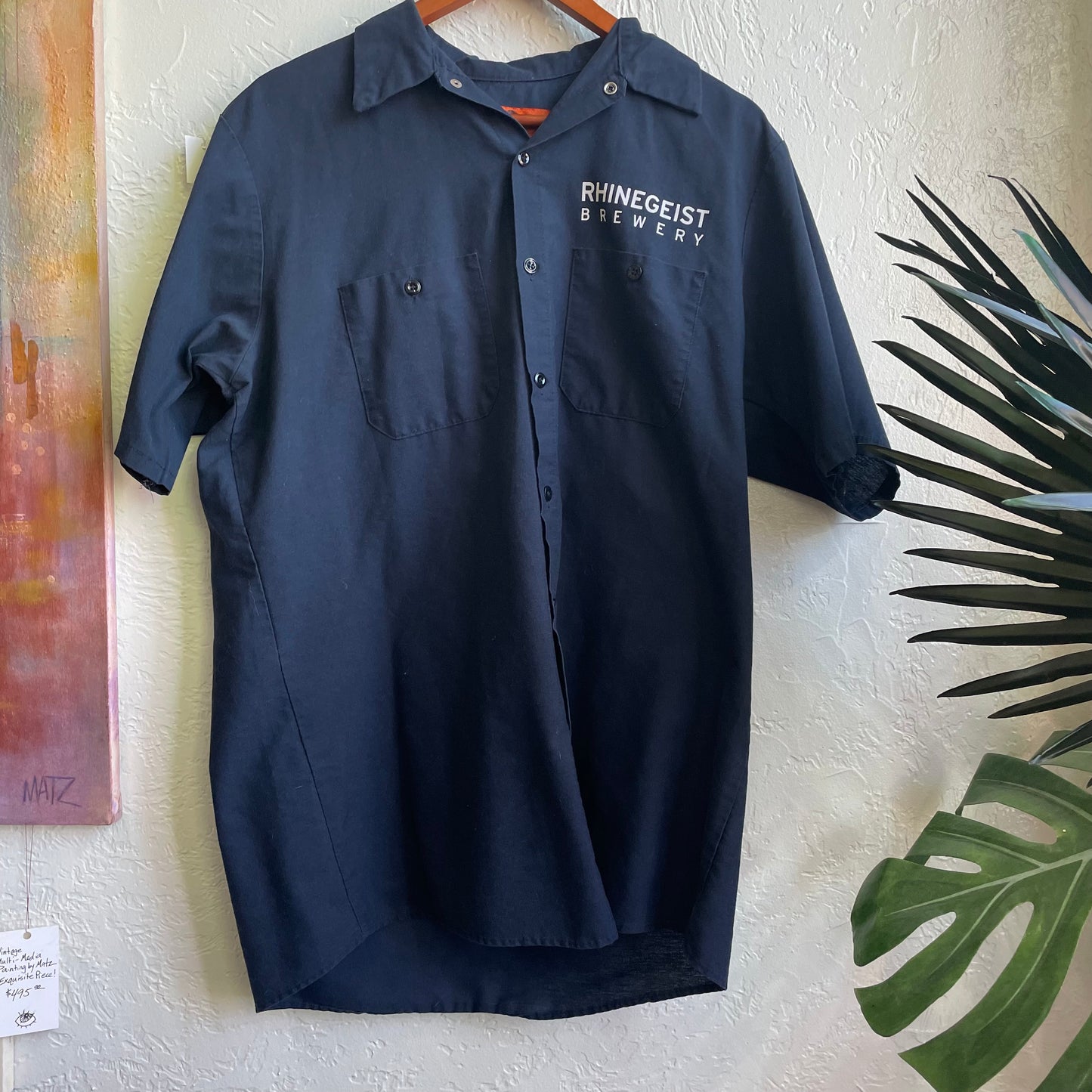 Rhinegeist Brewery Button Down Work Shirt |Large