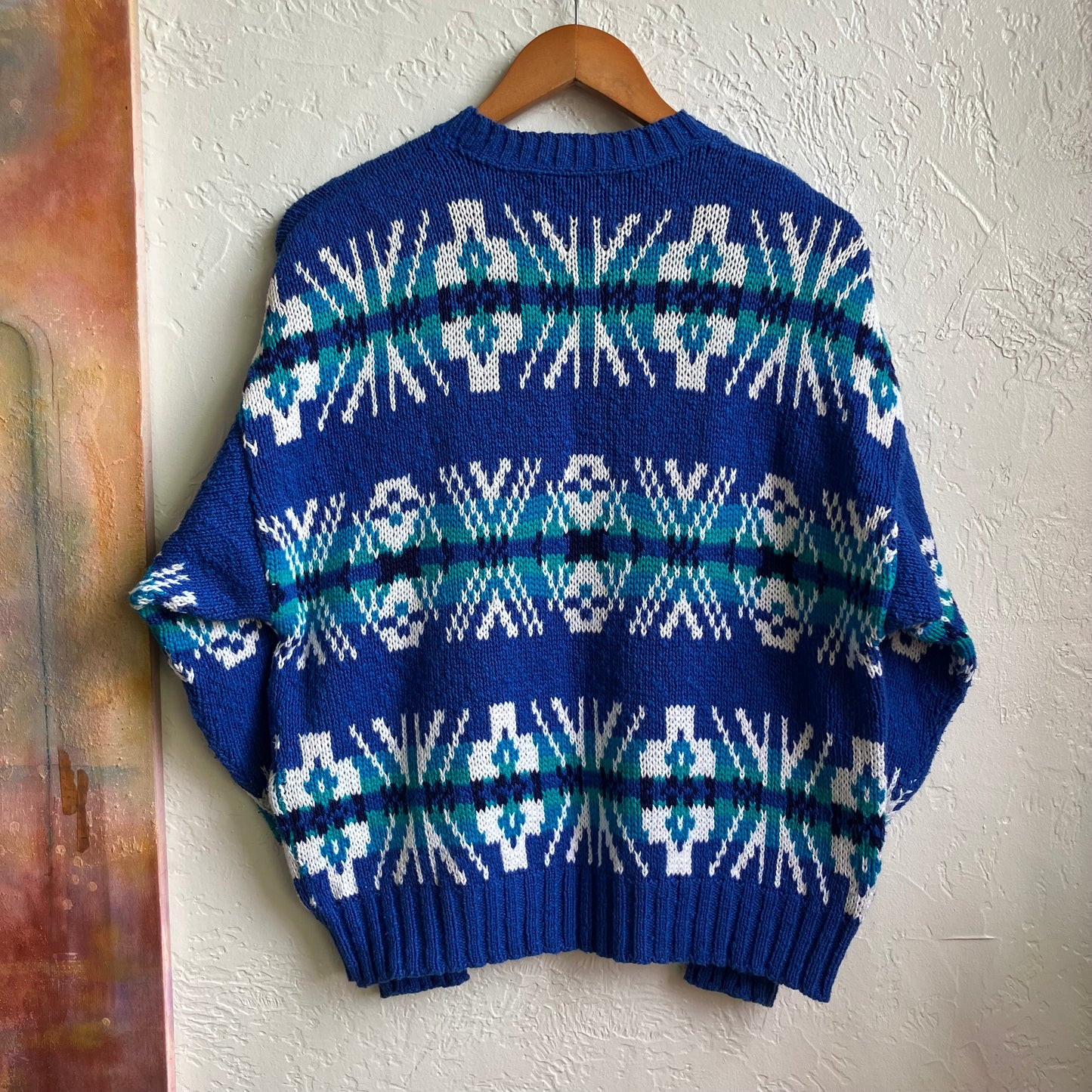 Vintage Cotton Sweater American Portrait Medium