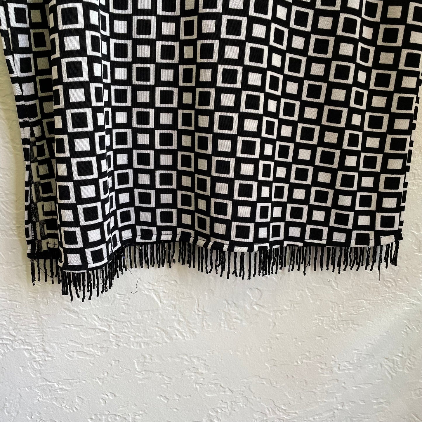 Y2K Black and White Geometric Skirt | Medium