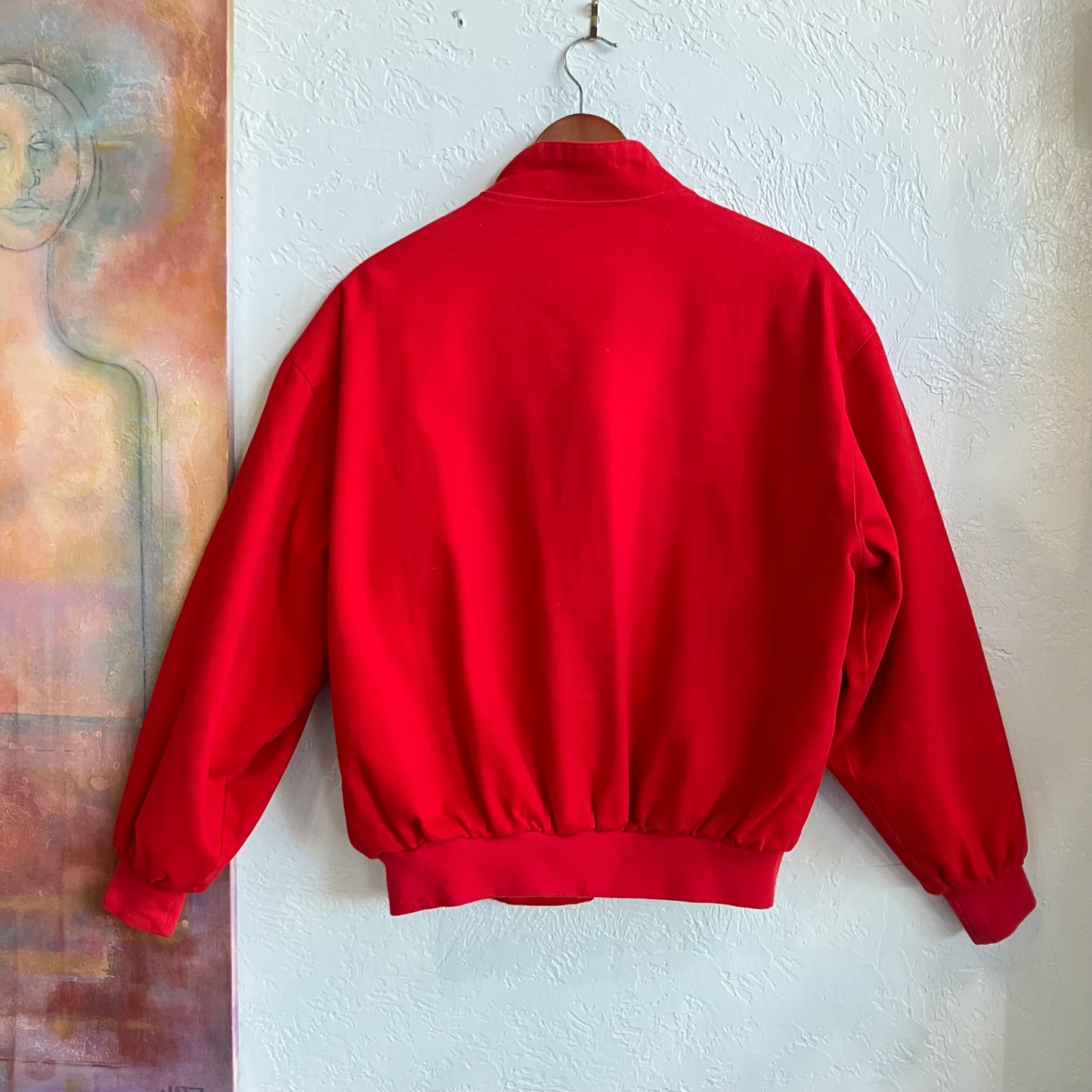 Vintage Red Bomber Varsity Jacket Medium