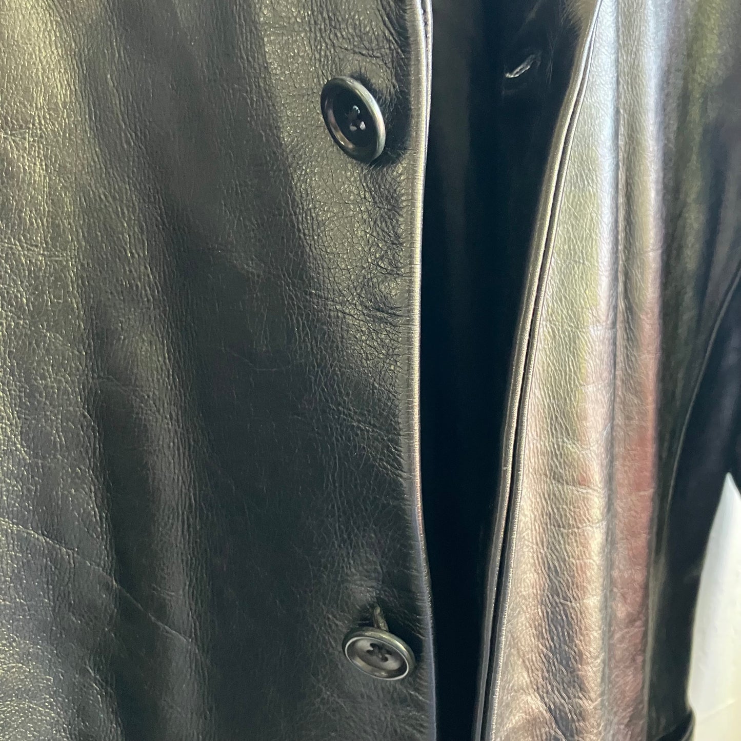 Banana Republic Black Leather Blazer Medium