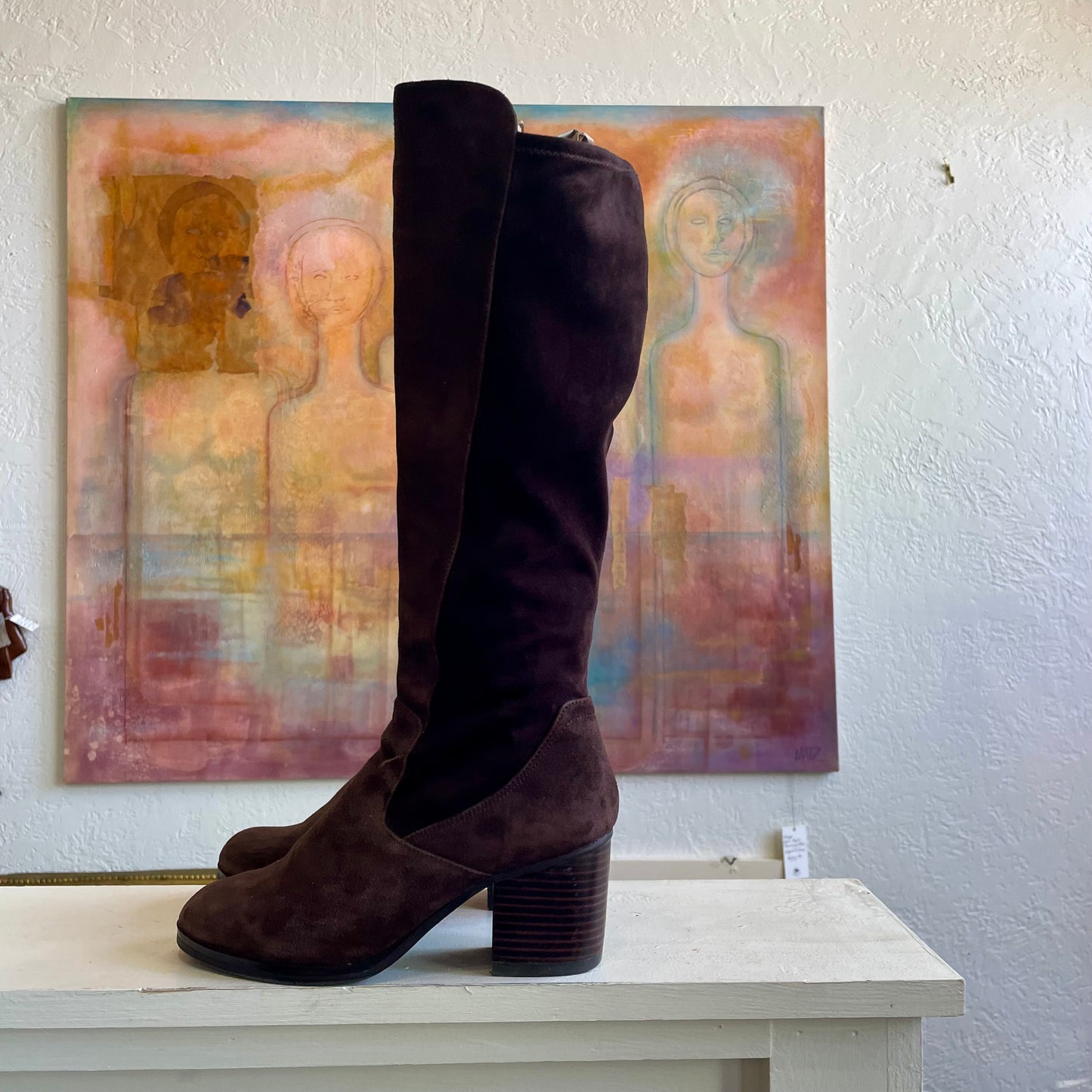 Nine West Velvet Chocolate Boots | Size 8