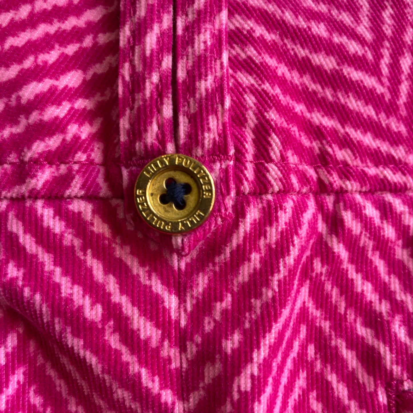 Lilly Pulitzer Pink Stripped Corduroy Mini Skirt | Small