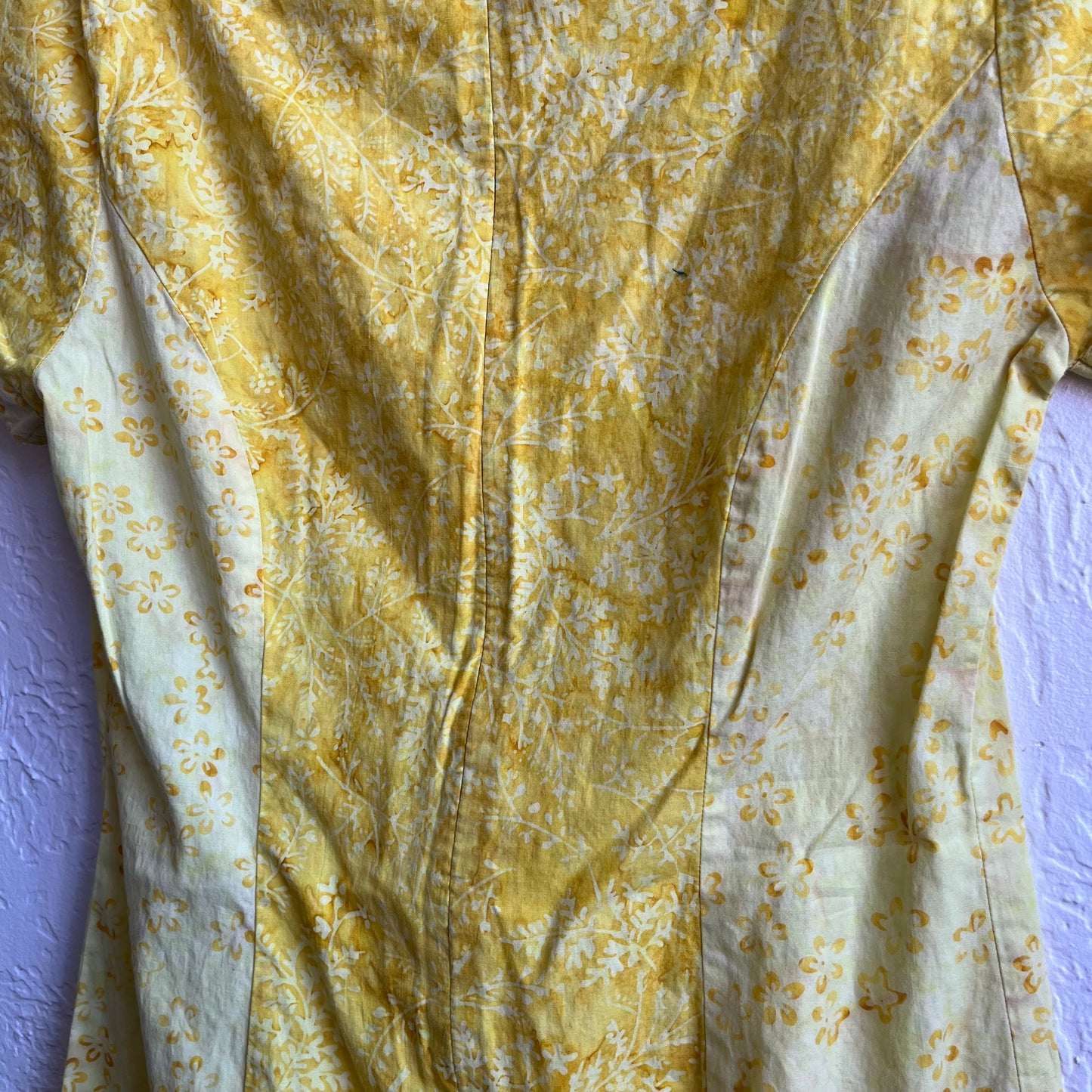 60's Mod Butter Yellow Floral Midi Dress | Petite Small