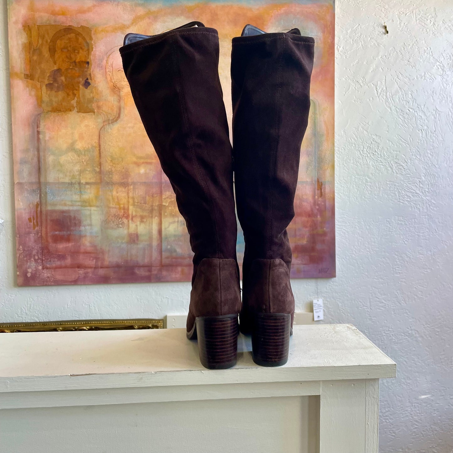 Nine West Velvet Chocolate Boots | Size 8