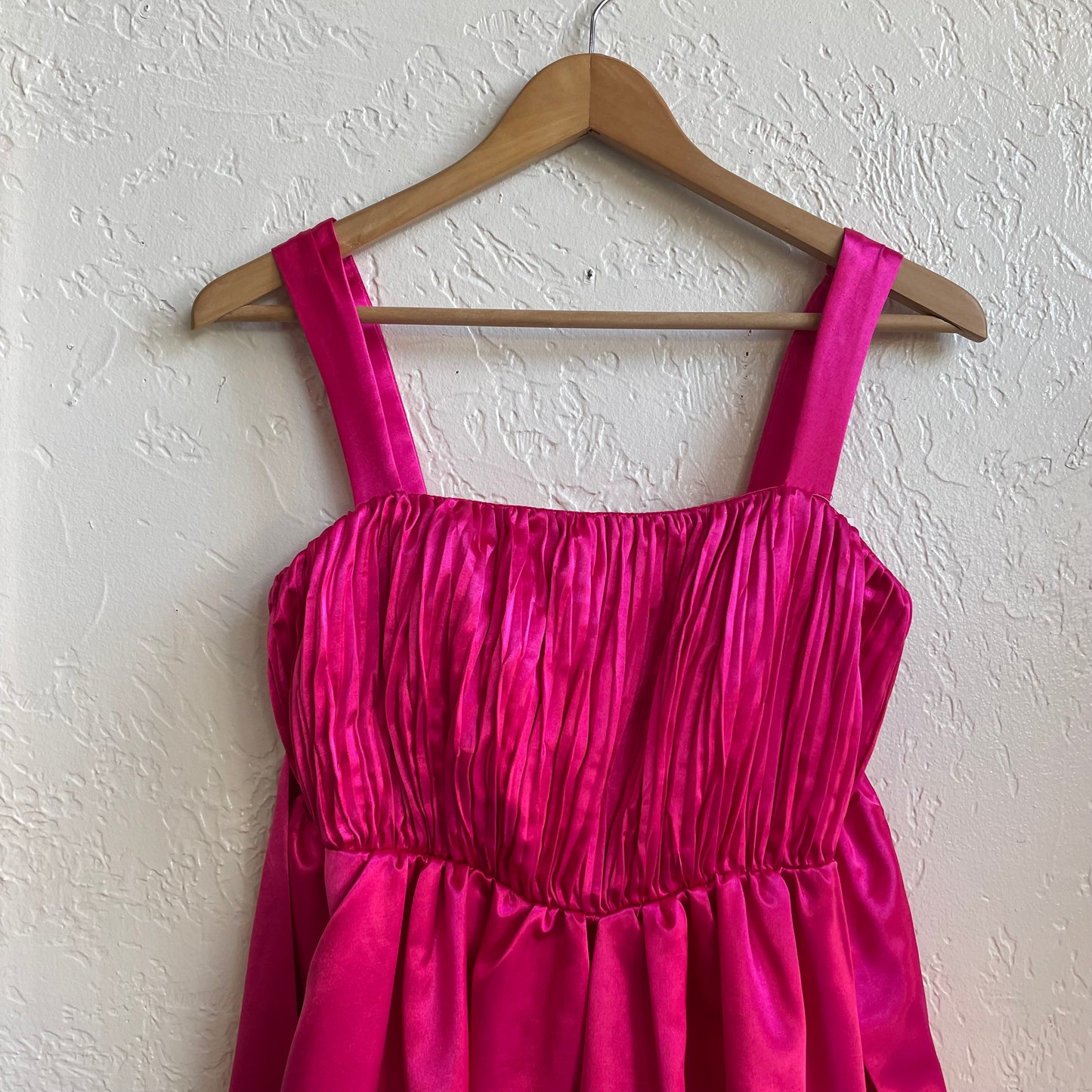 Anthropologie Maeve Pink Satin Bow Tie Mini Dress | 0/xsmall