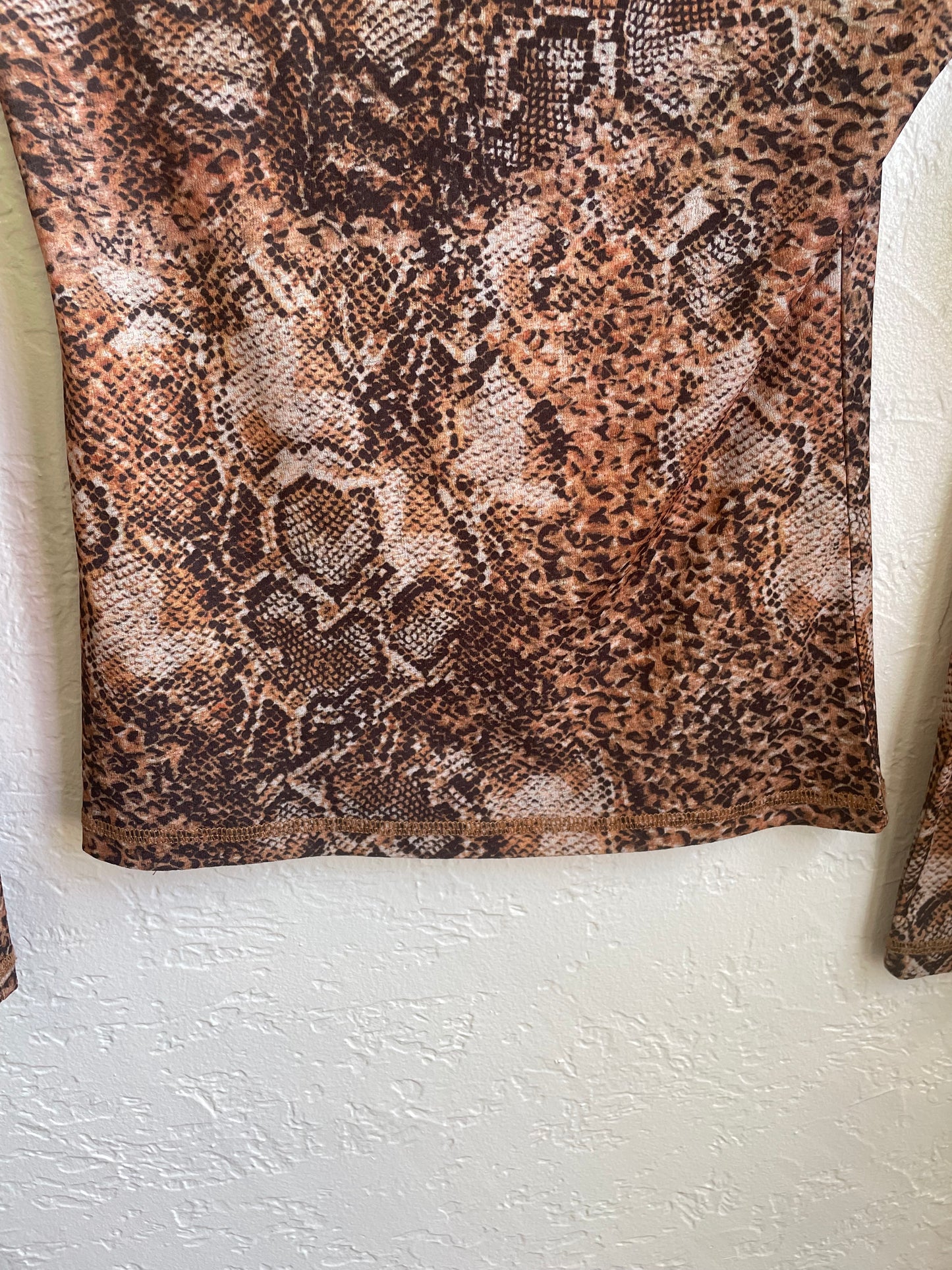 Snake Print Long Sleeve Shirt | Medium