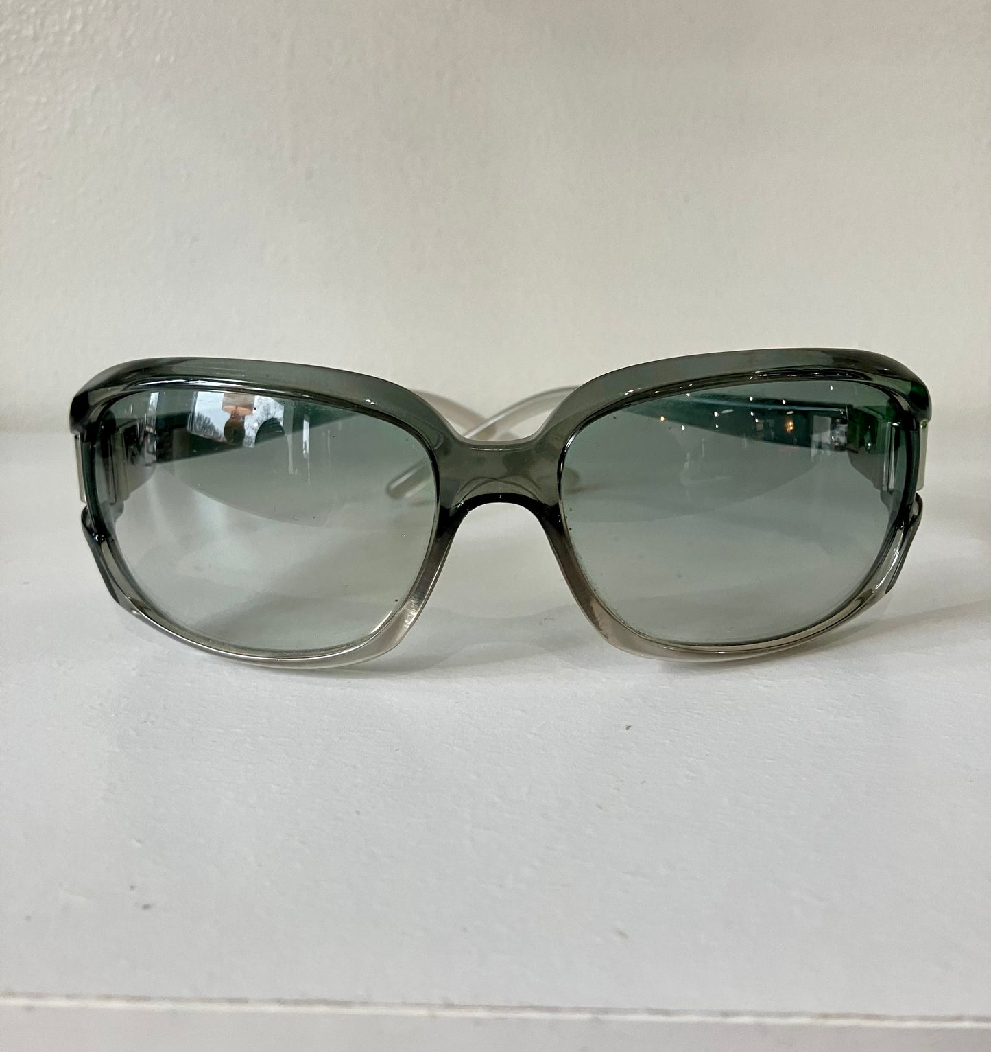 Vintage Y2K Jimmy Choo Gray Sunglasses with Case