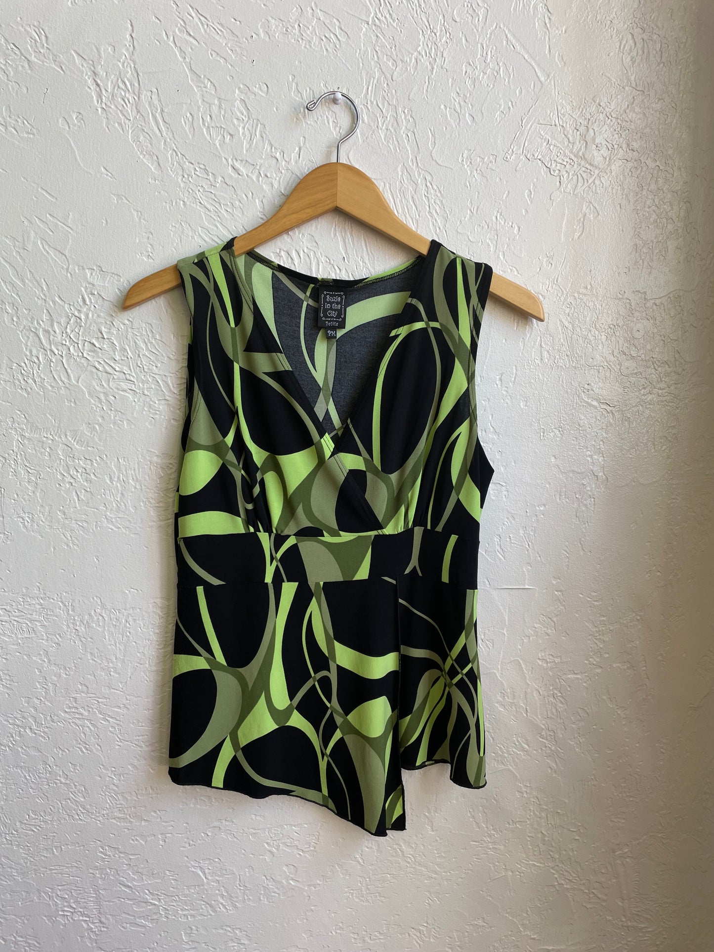 Y2K Green/Black Top Medium