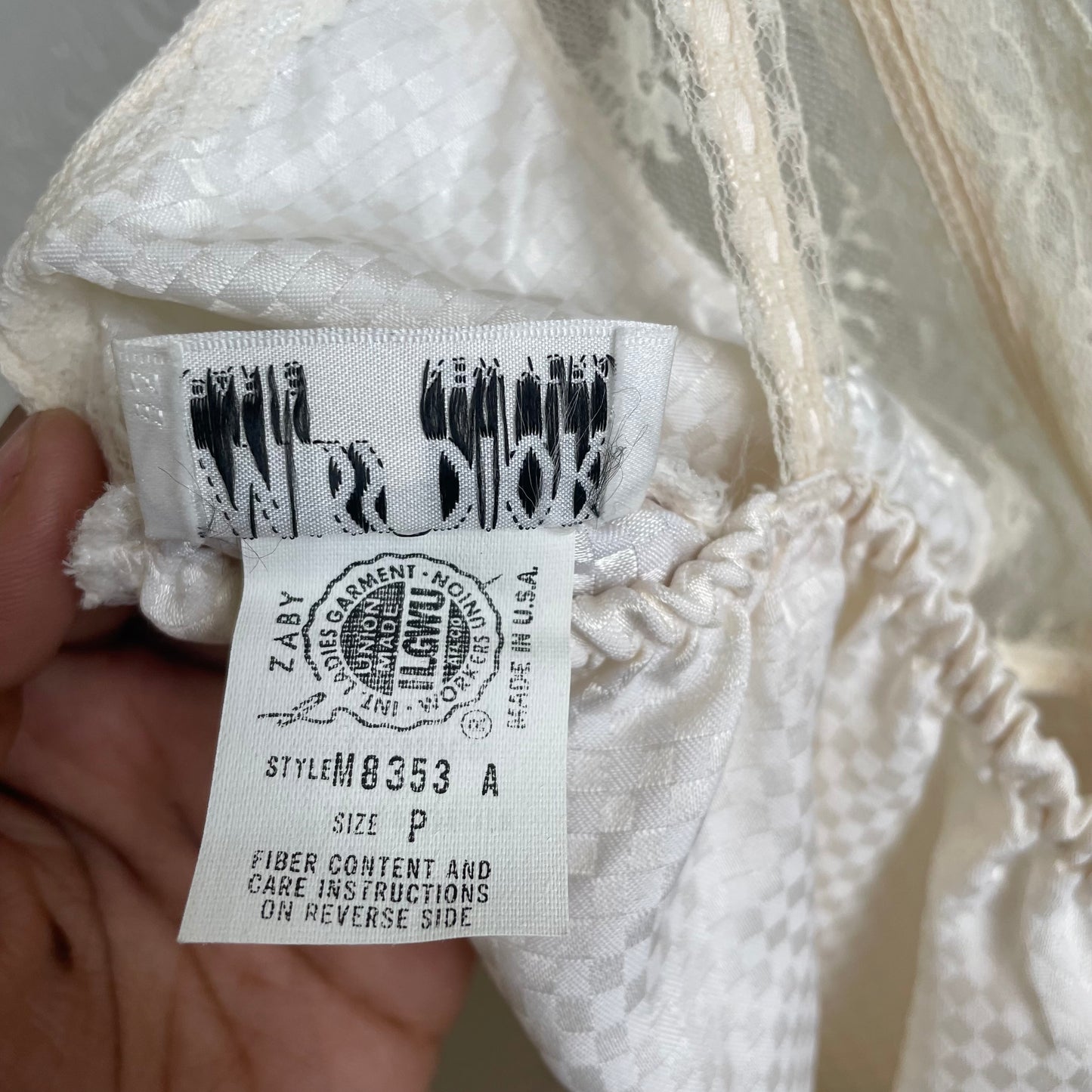 Miss Dior Satin & Lace Nightgown 1970s