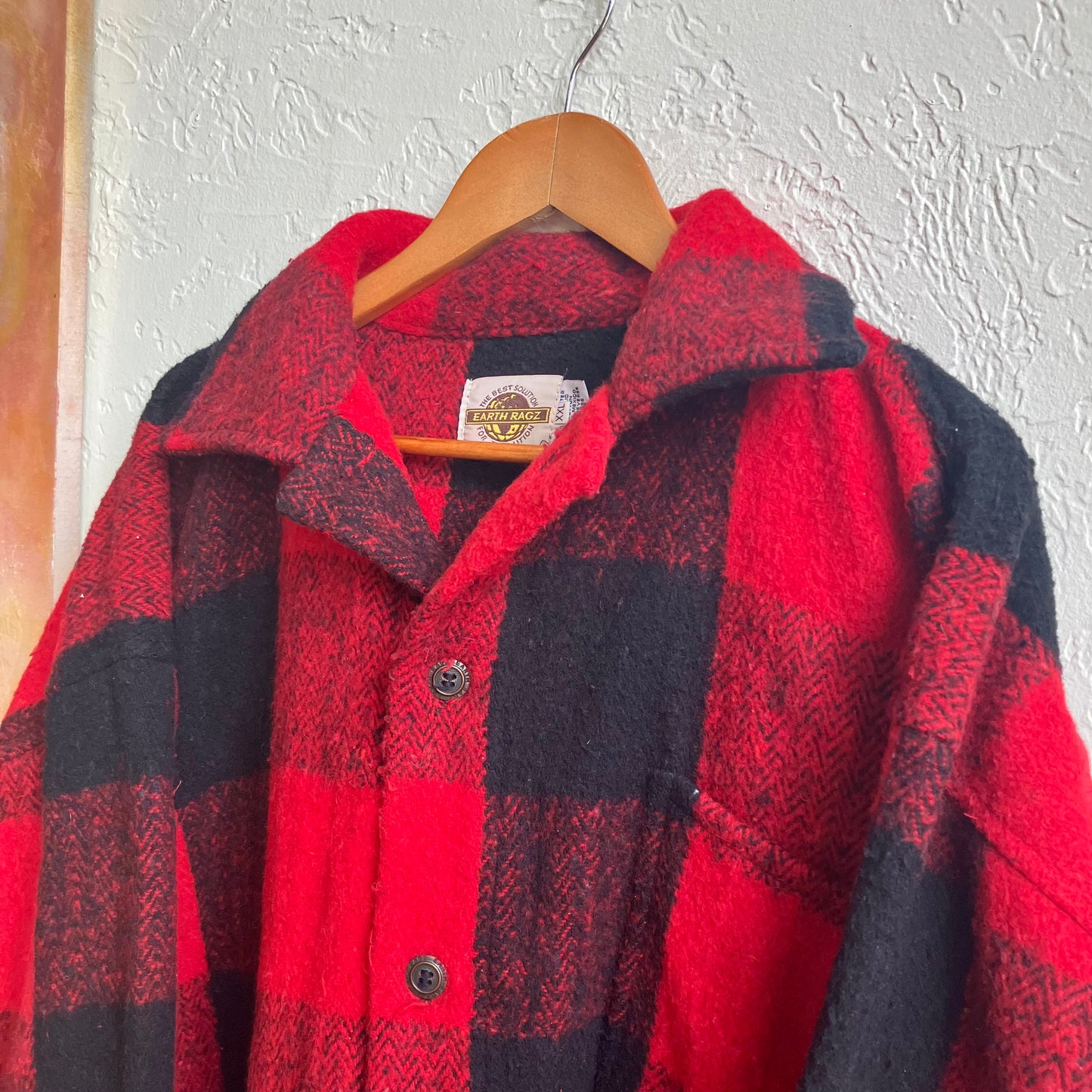 Earth Ragz Buffalo Plaid Checkered Shirt Jacket Size XXL