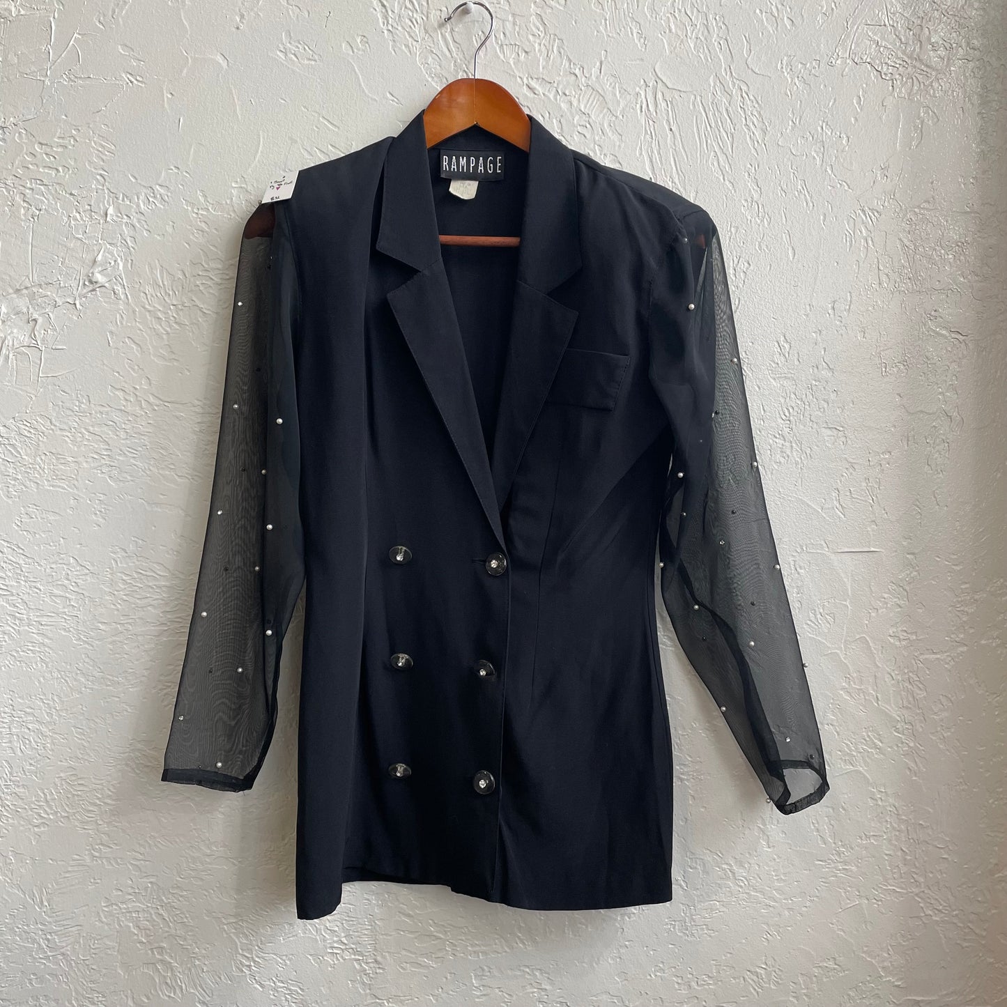 Sheer Sleeve Blazer 1990s Rampage | Small/5