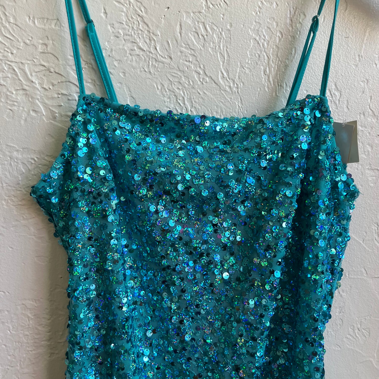 Sequence Teal Slit Dress | Medium