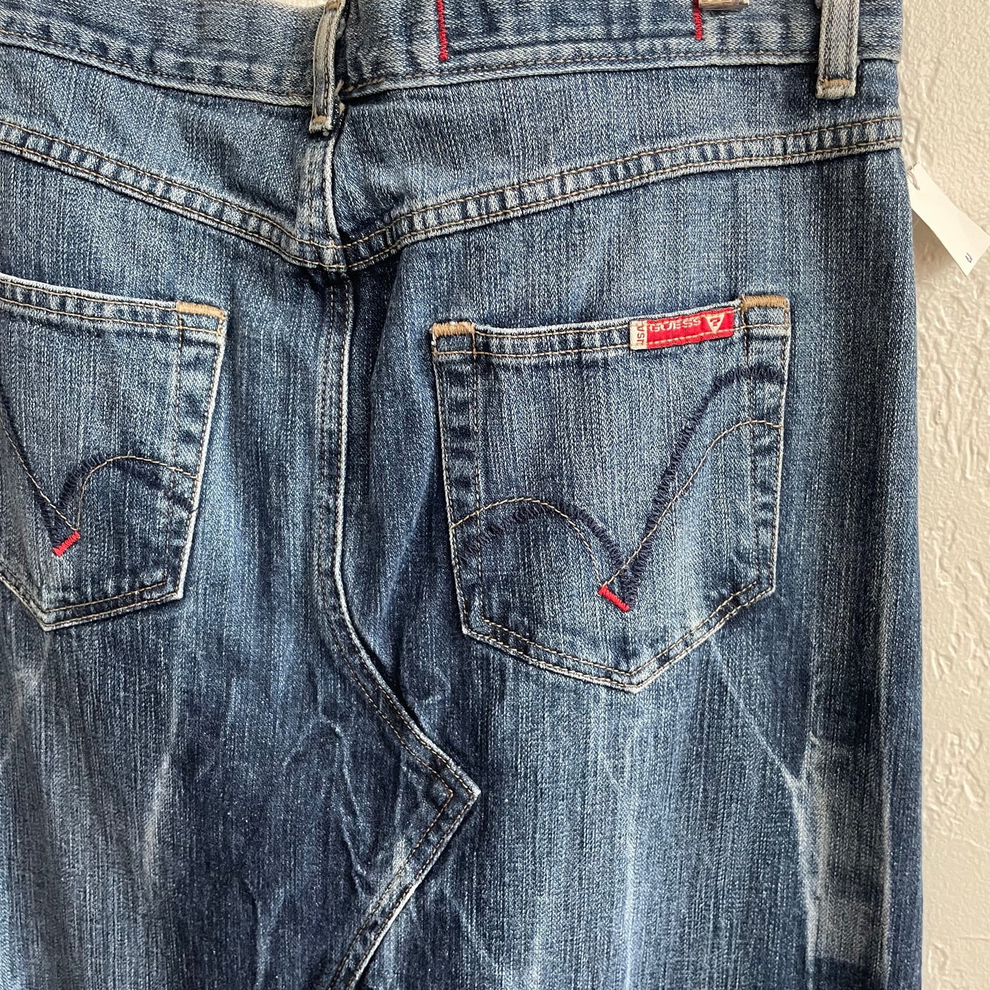1990s Guess Denim Midi Skirt | Size 29/8