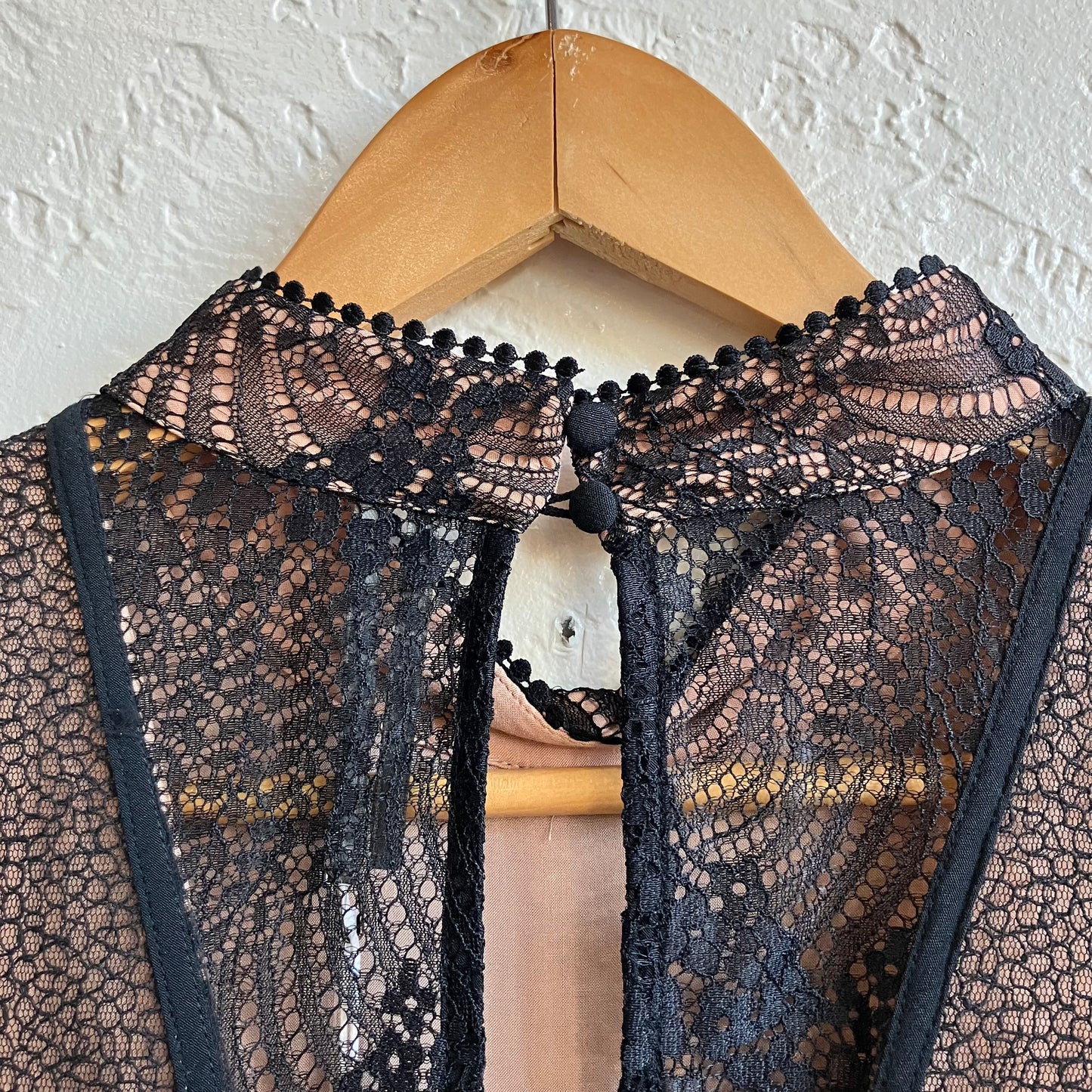Anthropologie Structured Black Lace Overlay Dress Size 12