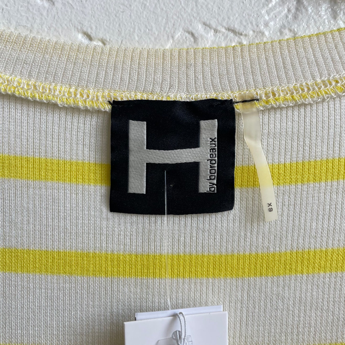 Yellow Strip Short Sleeve Top H by Bordeax | xsmall