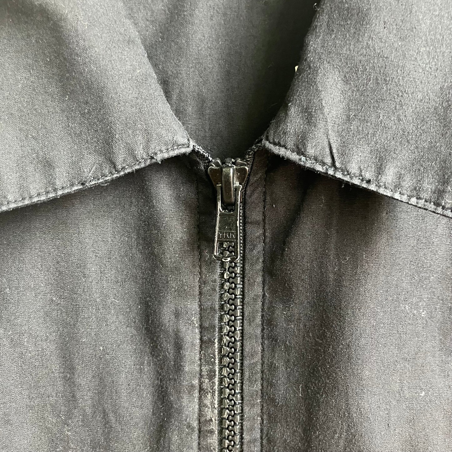 Vintage Black Zip Up Shirt Large