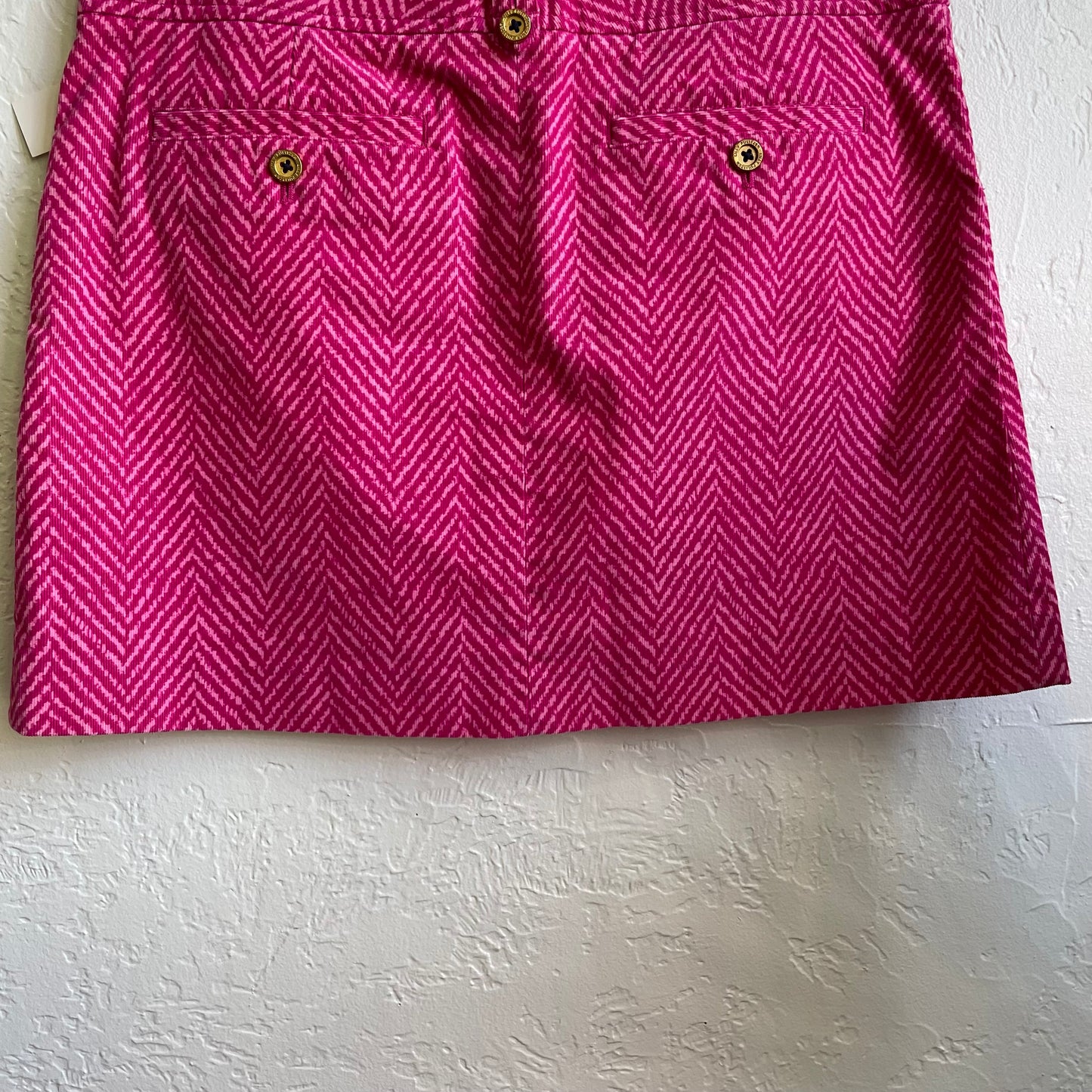 Lilly Pulitzer Pink Stripped Corduroy Mini Skirt | Small