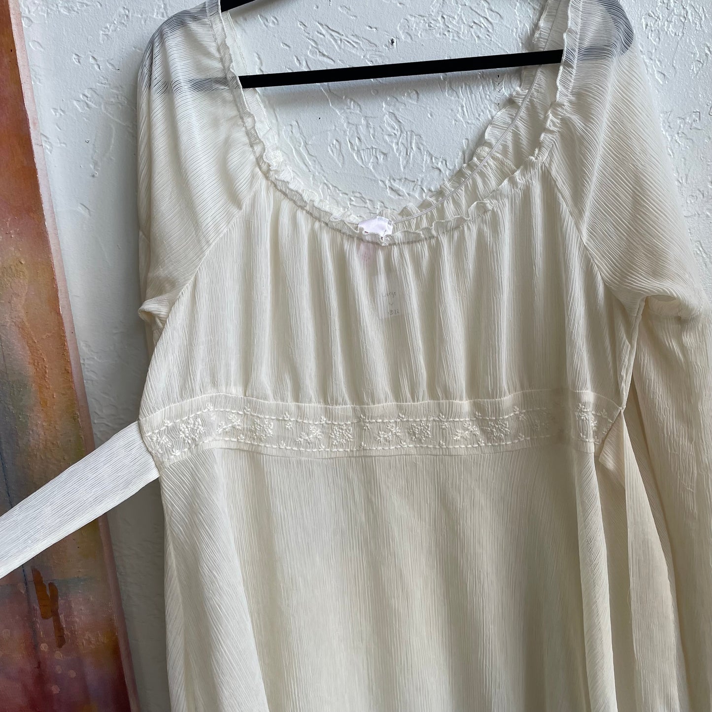 Sheer Y2K Off Shoulder Princess Top | Large