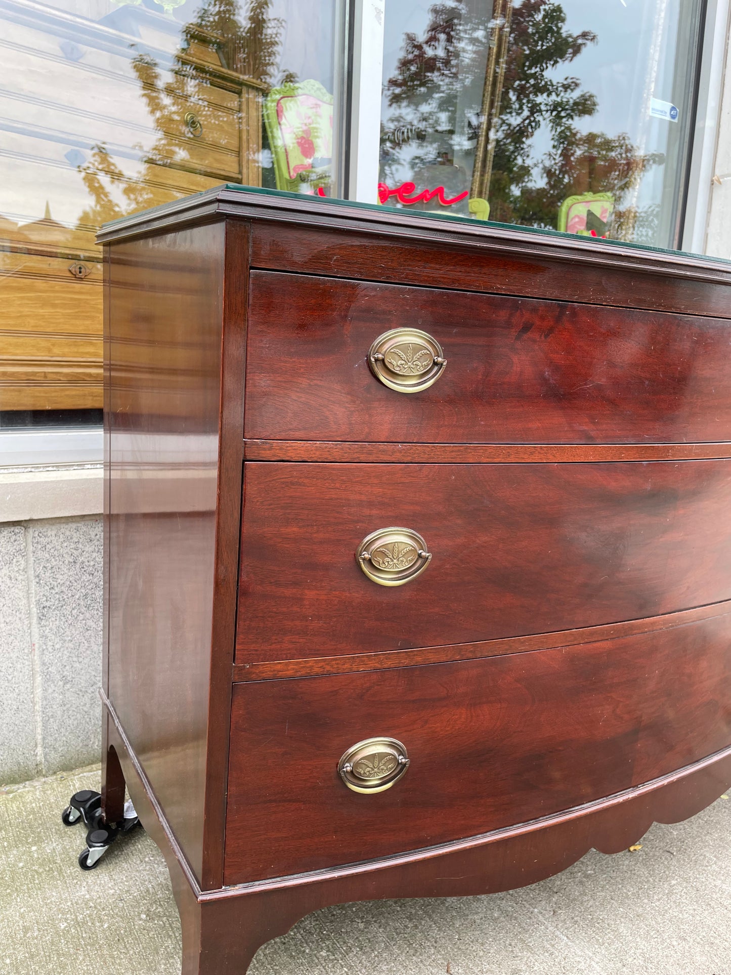 Mahogany 3 Drawer Buffet 1960s by Johnson of Grand Rapids