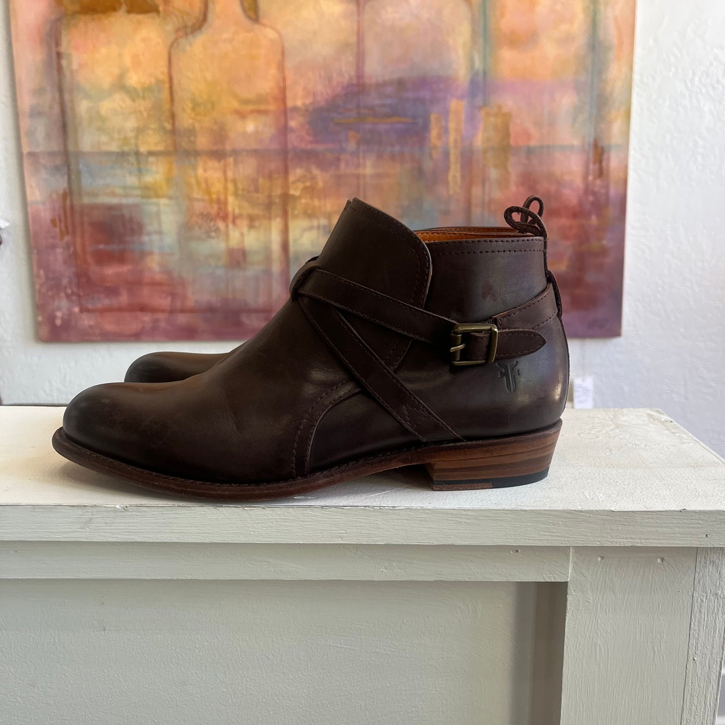 Frye Dorado Jodphur Leather Booties in Chocolate | 9M