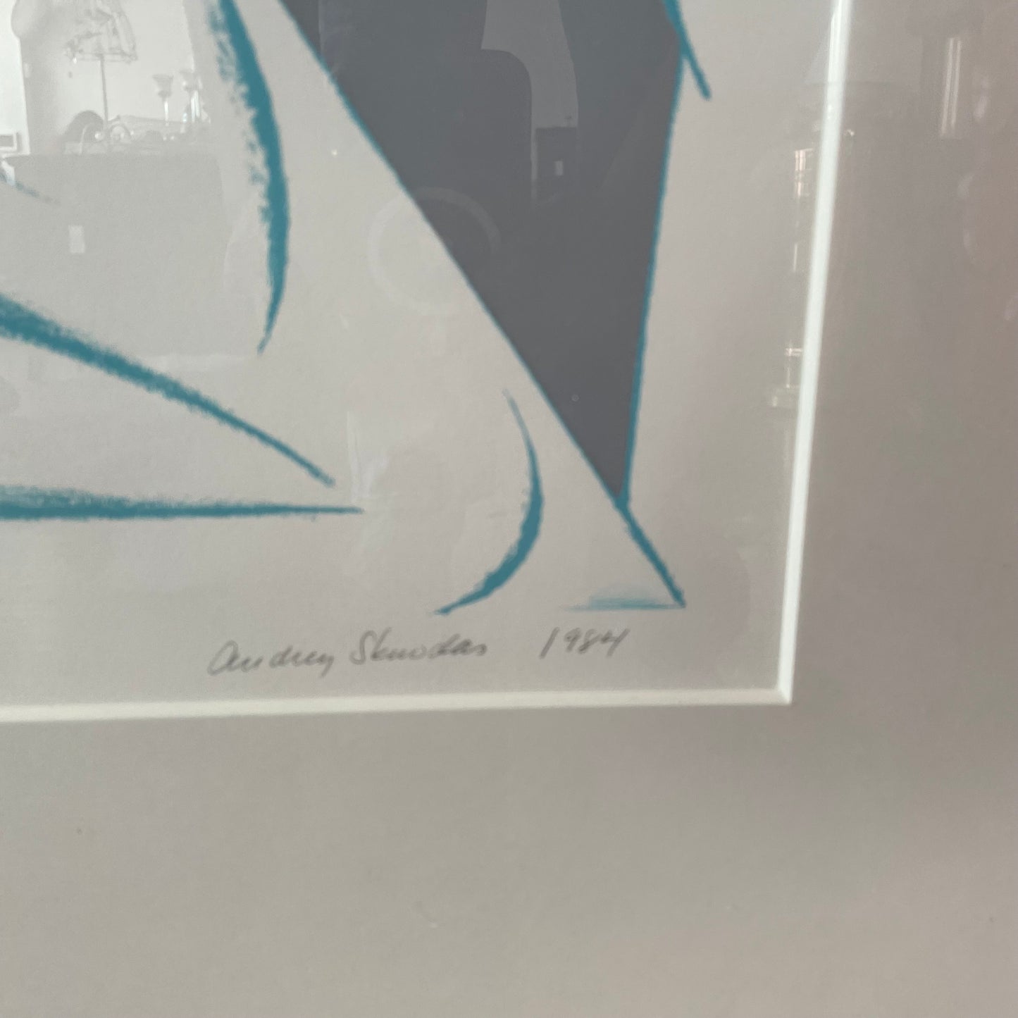 Silkscreen "Kneeling Figure" 1984 by Adura Skuodas 36x48