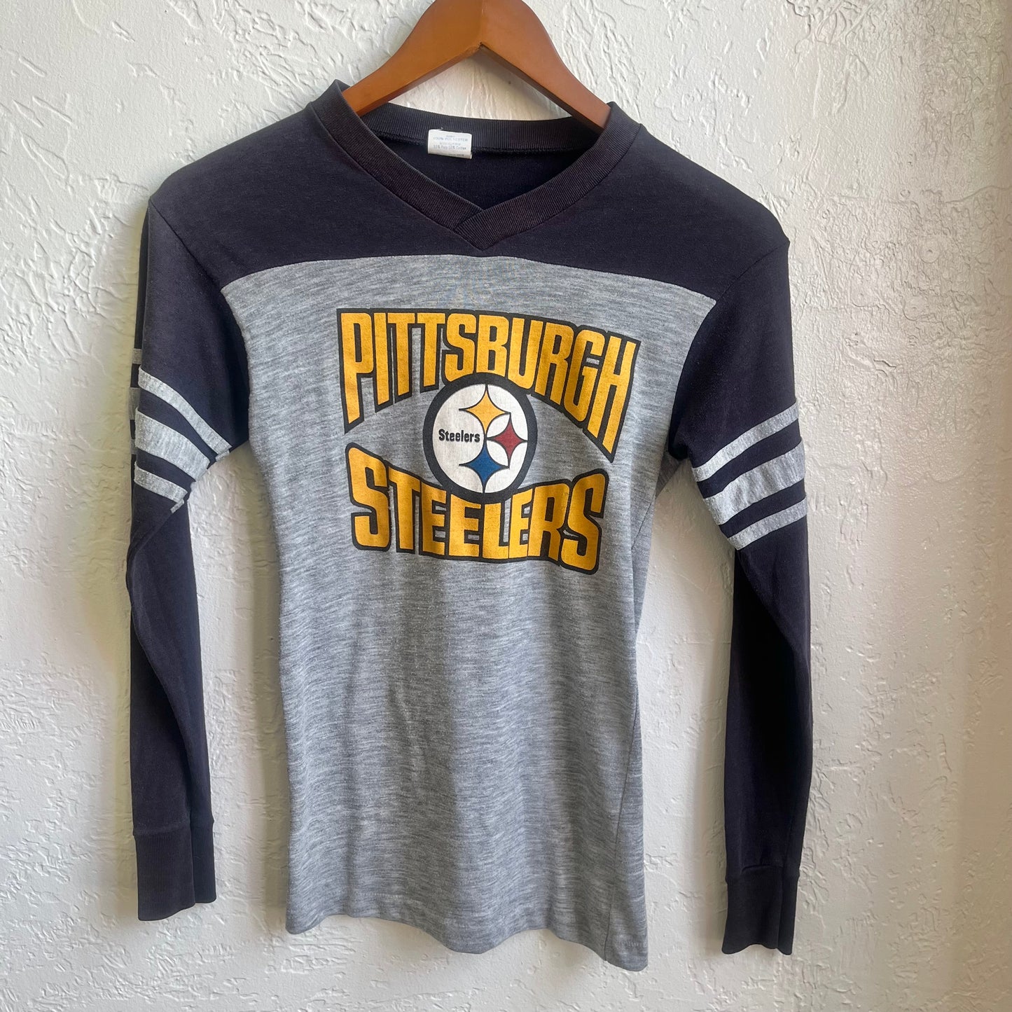 Grey Black Steelers Shirt | Xs