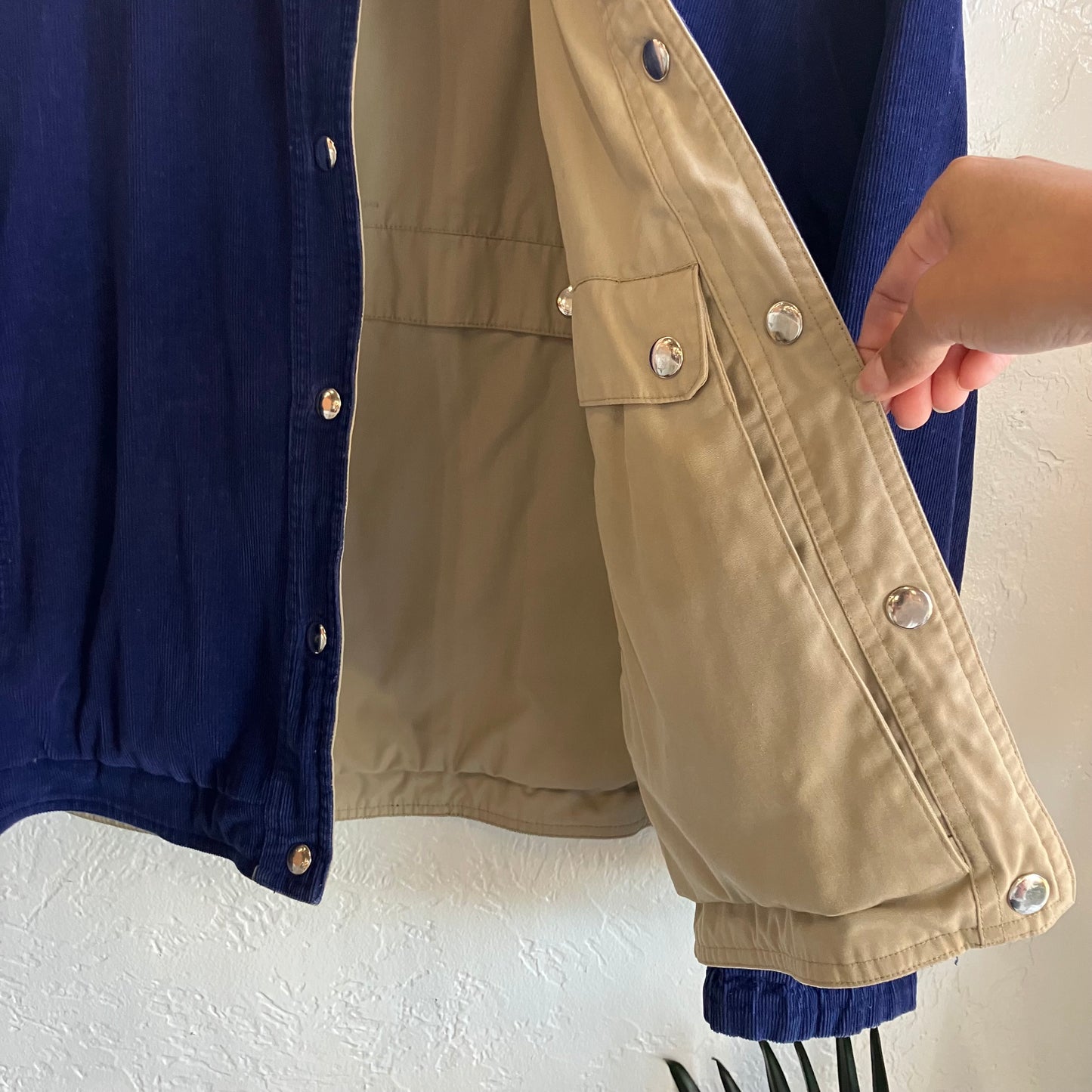 Blue Corduroy Reversible Jacket Large