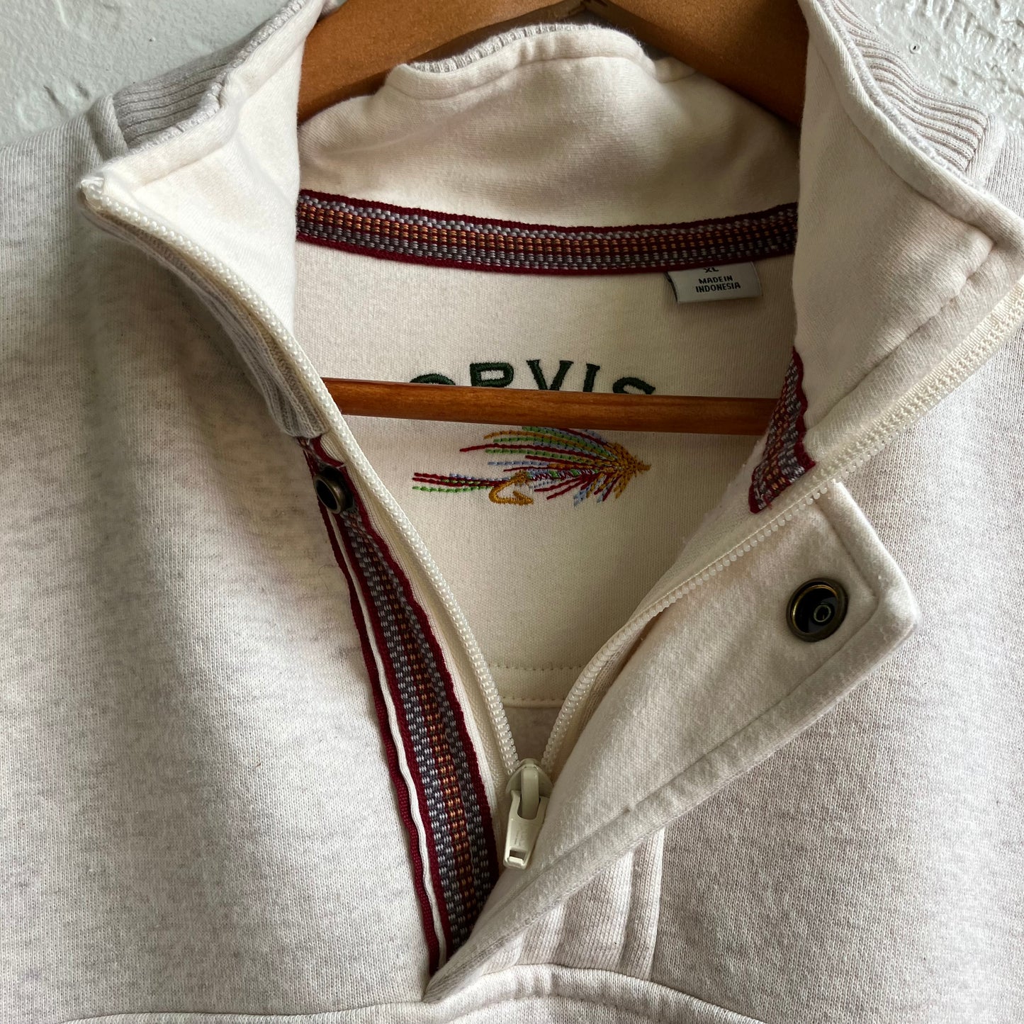 Orvis Outdoor Pullover Jacket Beige XL